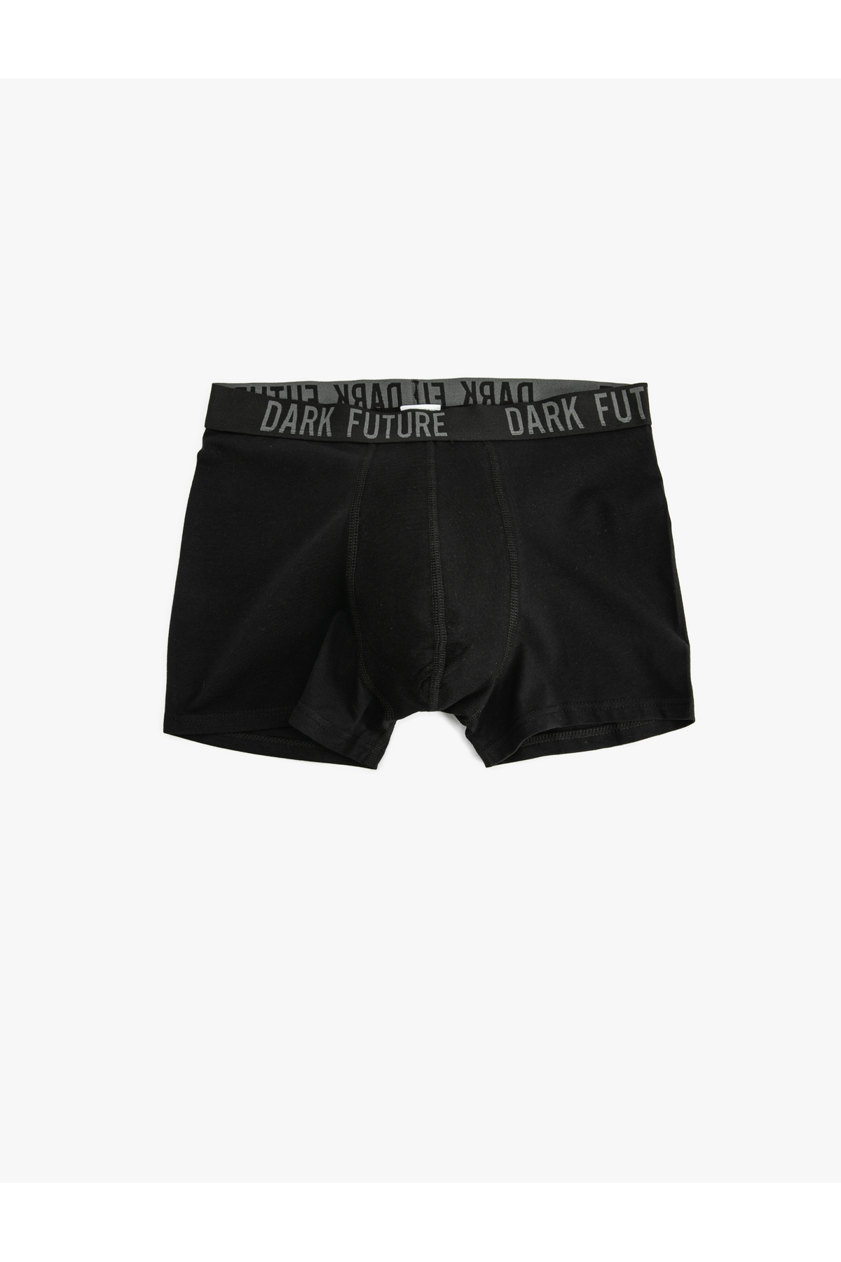 Slogan Baskılı Bel Detaylı Pamuklu 3'lü Boxer Seti