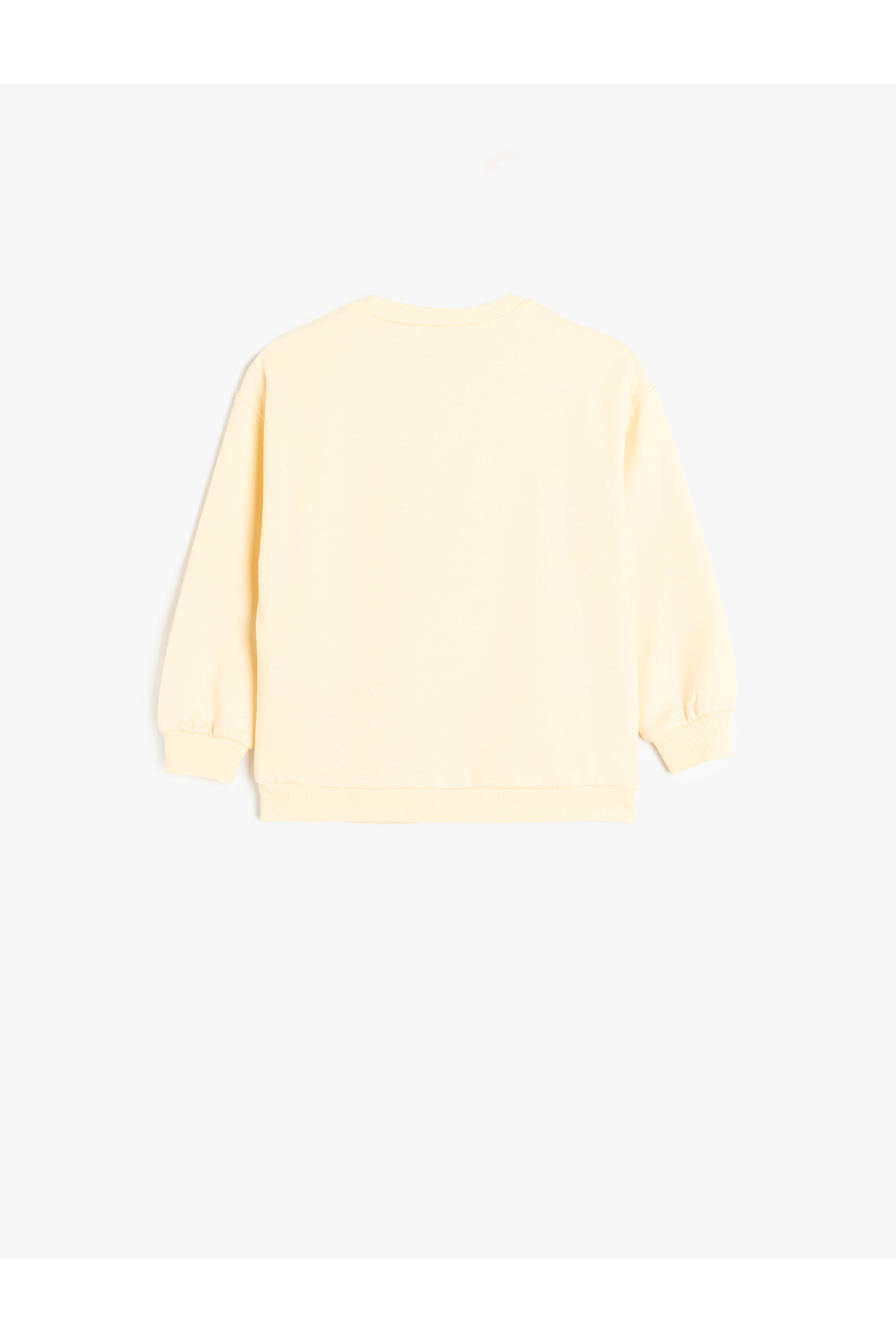 Slogan Baskılı Bisiklet Yaka Uzun Kollu Pamuklu Sweatshirt