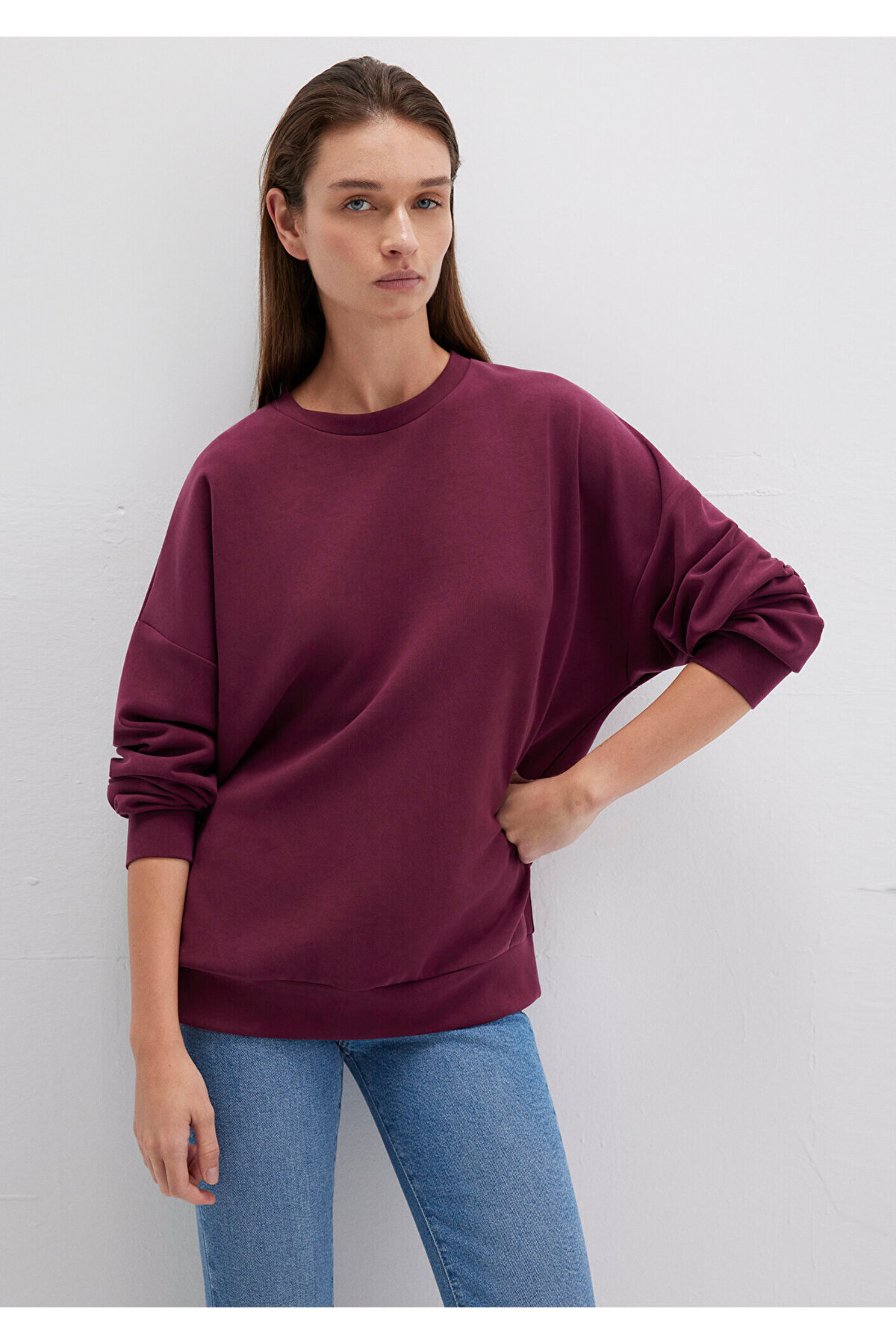 Soft-Premium Bordo (TENCEL™) Modal Karışımlı Sweatshirt 168837-70426