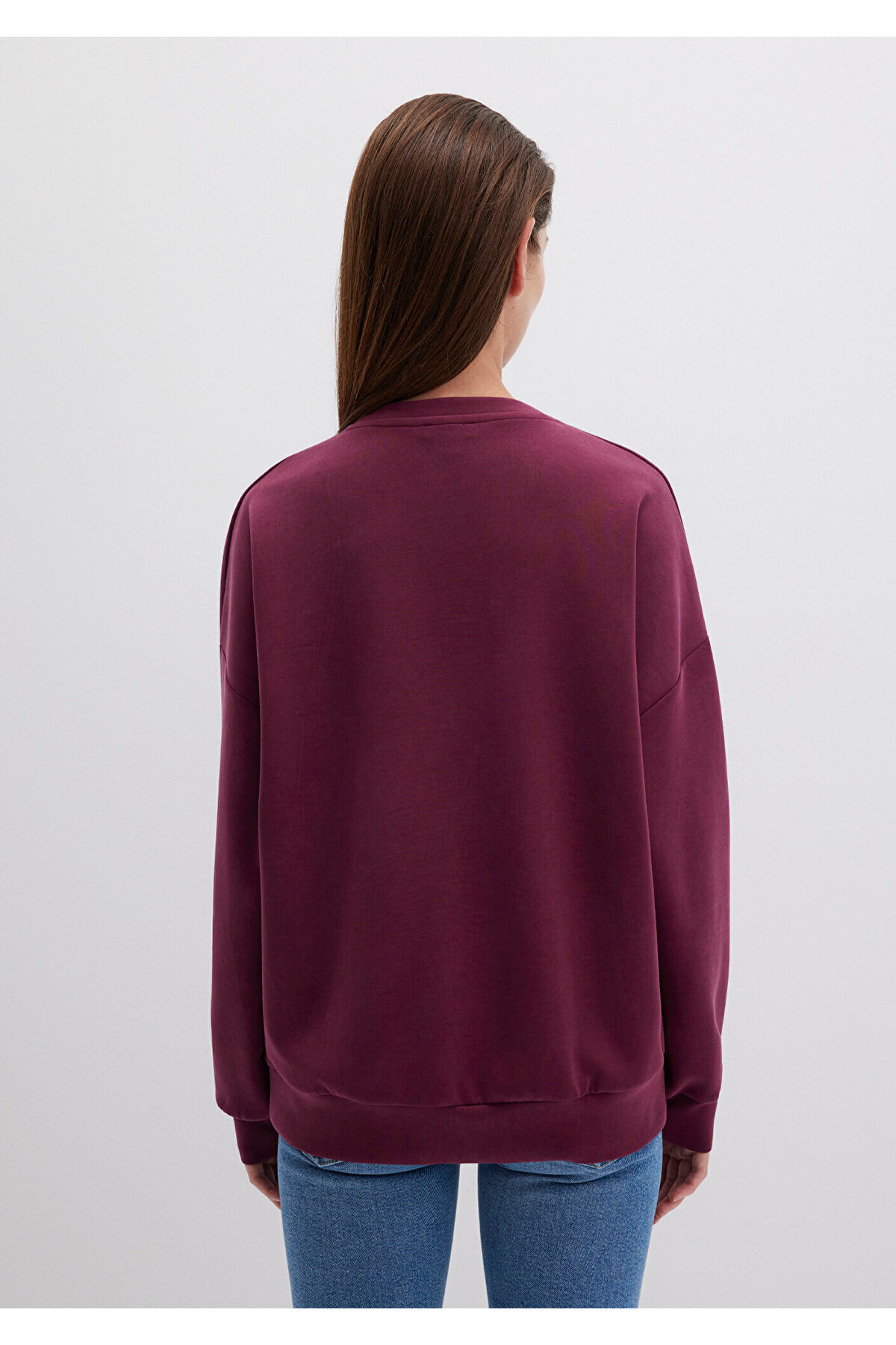 Soft-Premium Bordo (TENCEL™) Modal Karışımlı Sweatshirt 168837-70426