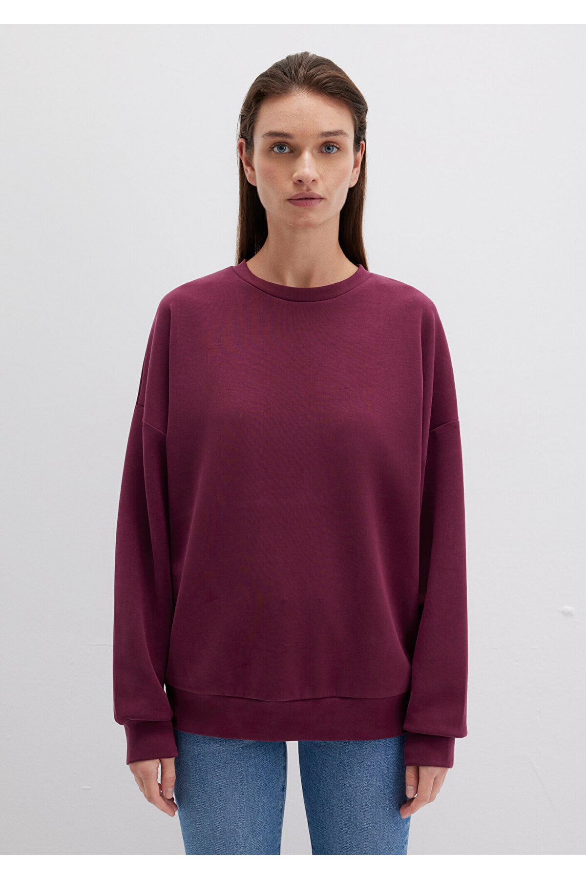 Soft-Premium Bordo (TENCEL™) Modal Karışımlı Sweatshirt 168837-70426