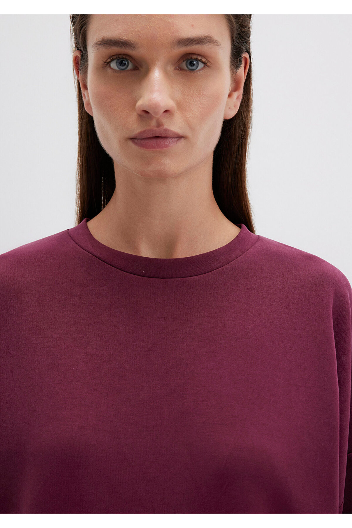 Soft-Premium Bordo (TENCEL™) Modal Karışımlı Sweatshirt 168837-70426