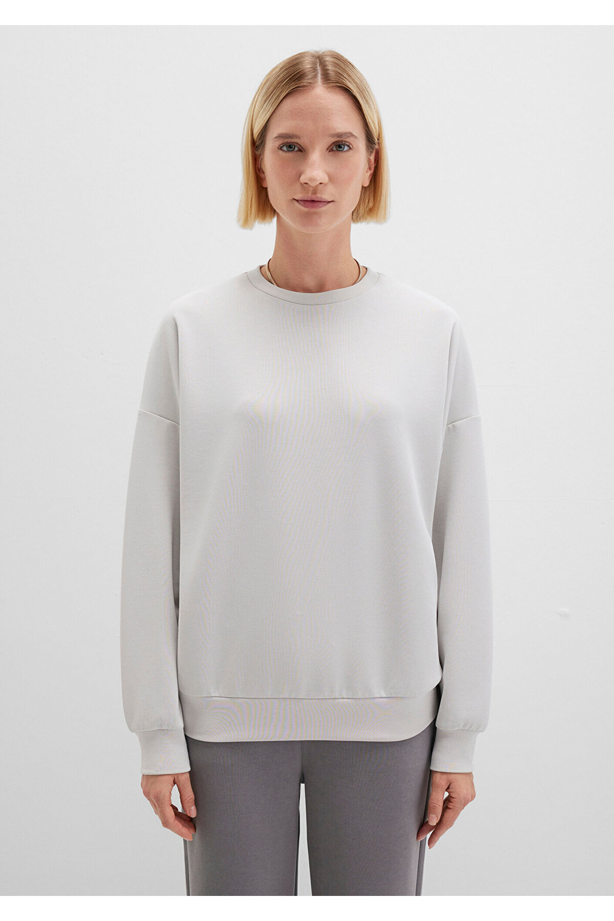 Soft-Premium Gri (TENCEL™) Modal Karışımlı Sweatshirt 168837-70074