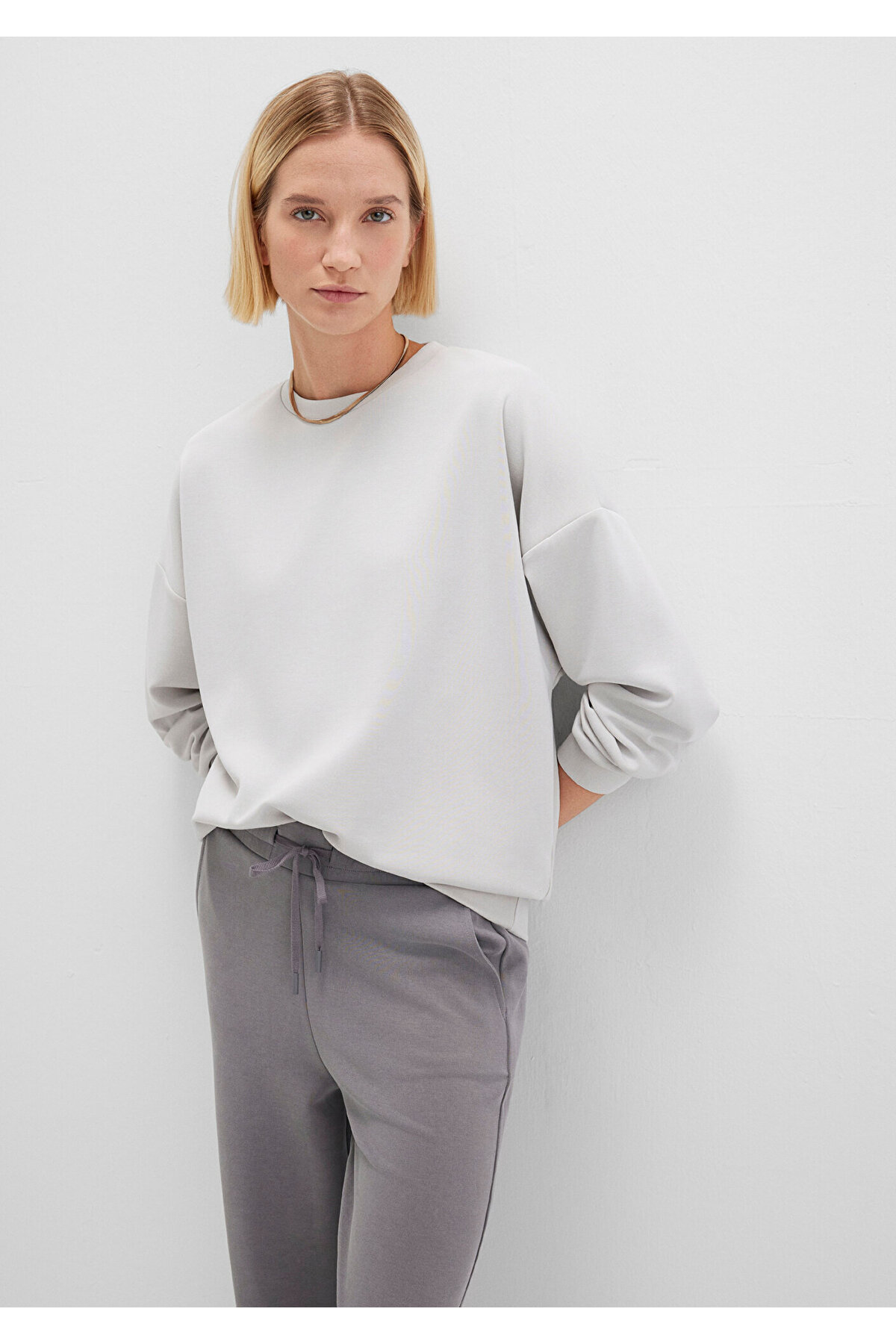 Soft-Premium Gri (TENCEL™) Modal Karışımlı Sweatshirt 168837-70074