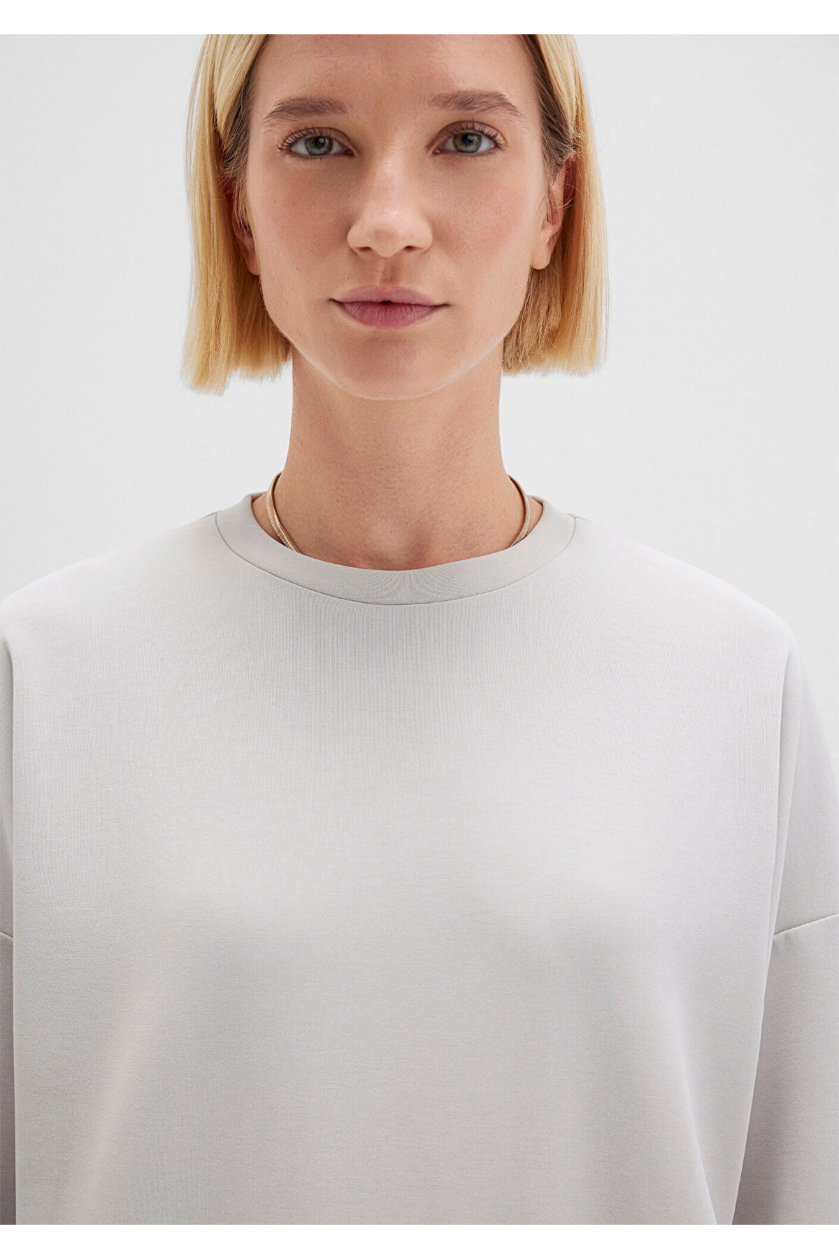Soft-Premium Gri (TENCEL™) Modal Karışımlı Sweatshirt 168837-70074