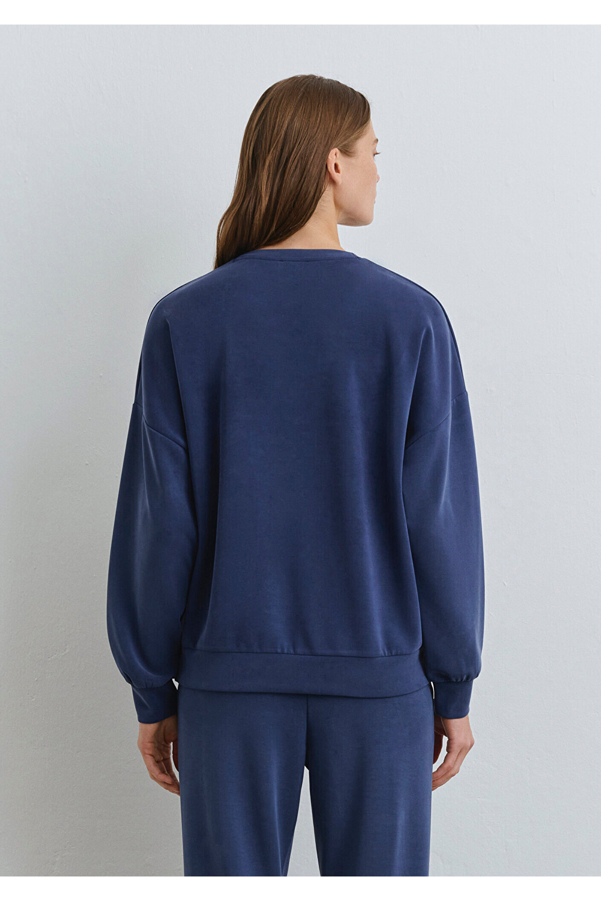 Soft-Premium Lacivert (TENCEL™) Modal Karışımlı Sweatshirt 168837-70491