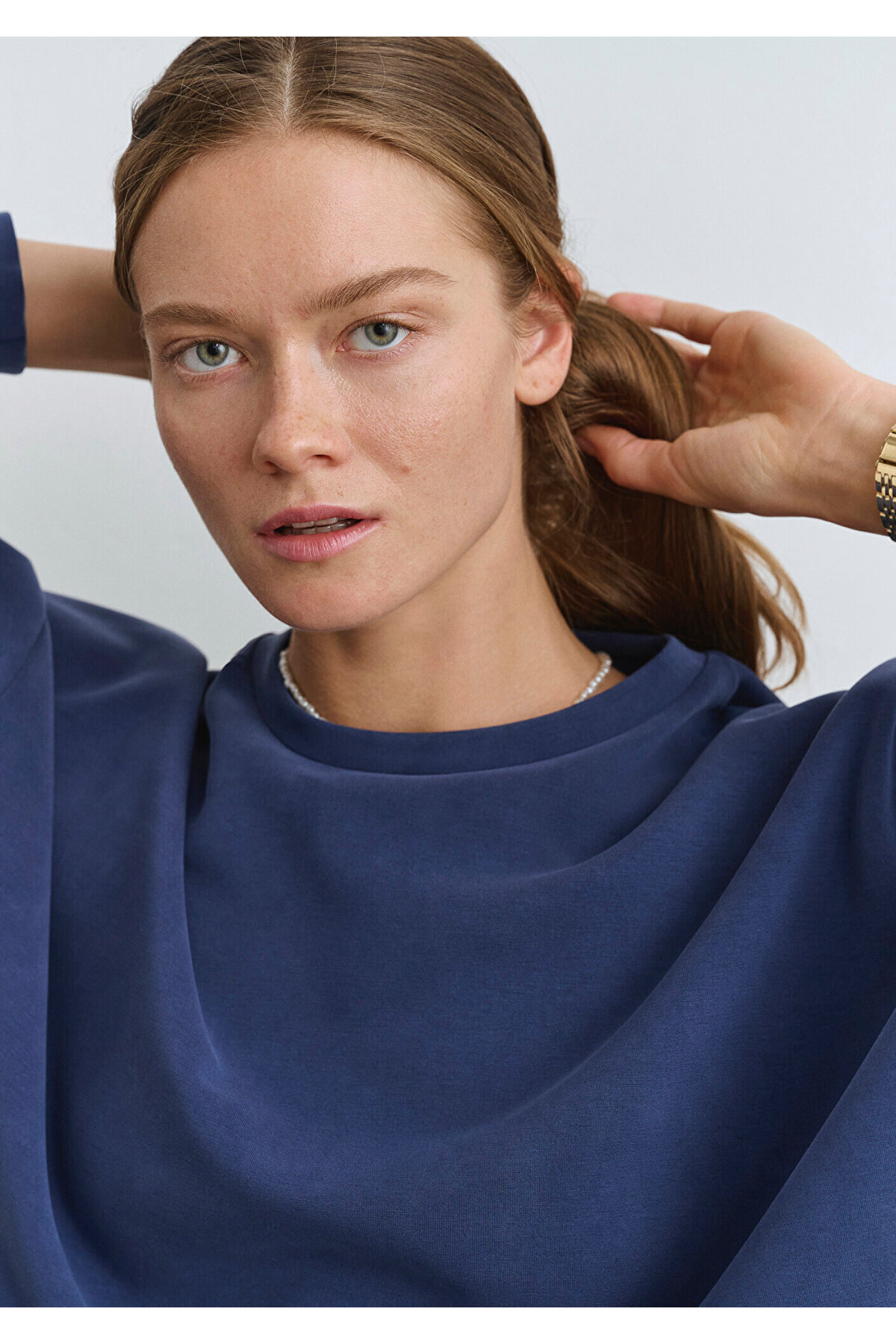 Soft-Premium Lacivert (TENCEL™) Modal Karışımlı Sweatshirt 168837-70491