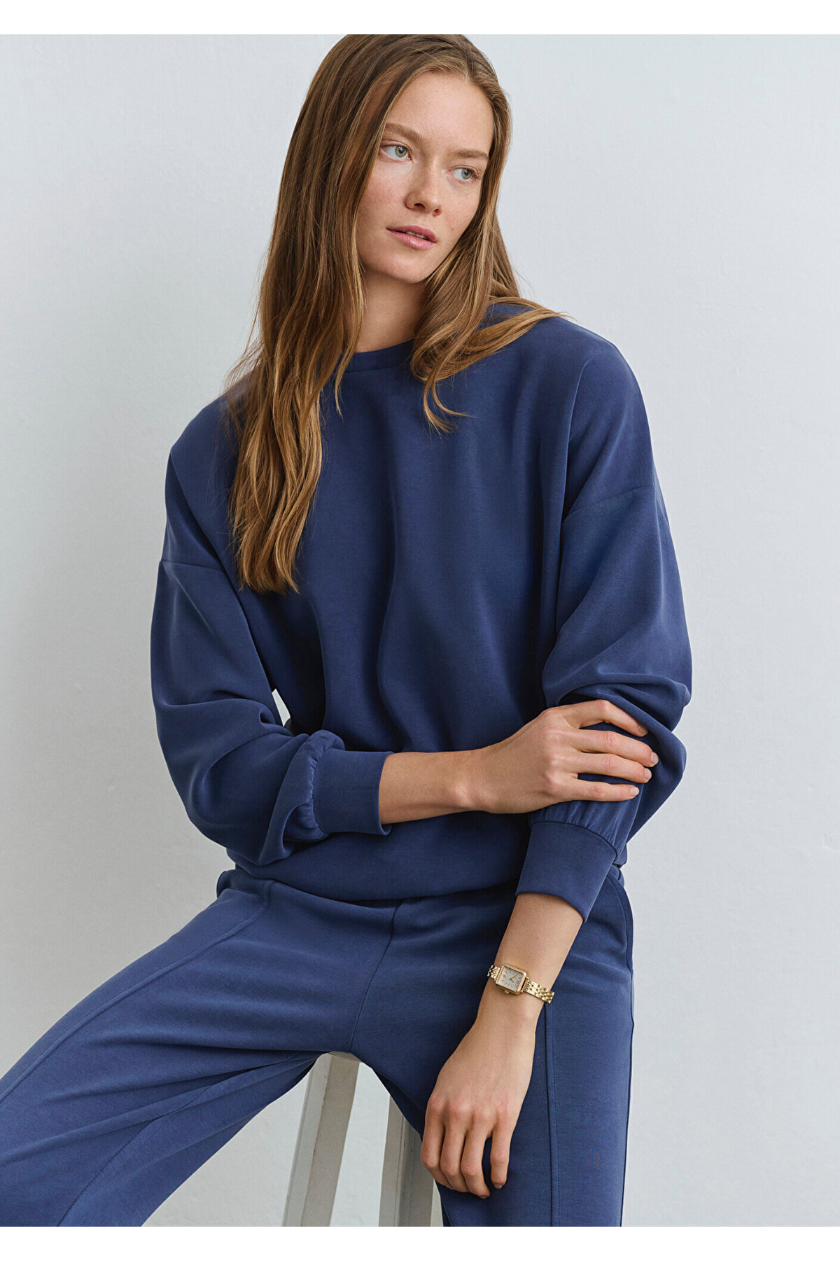 Soft-Premium Lacivert (TENCEL™) Modal Karışımlı Sweatshirt 168837-70491