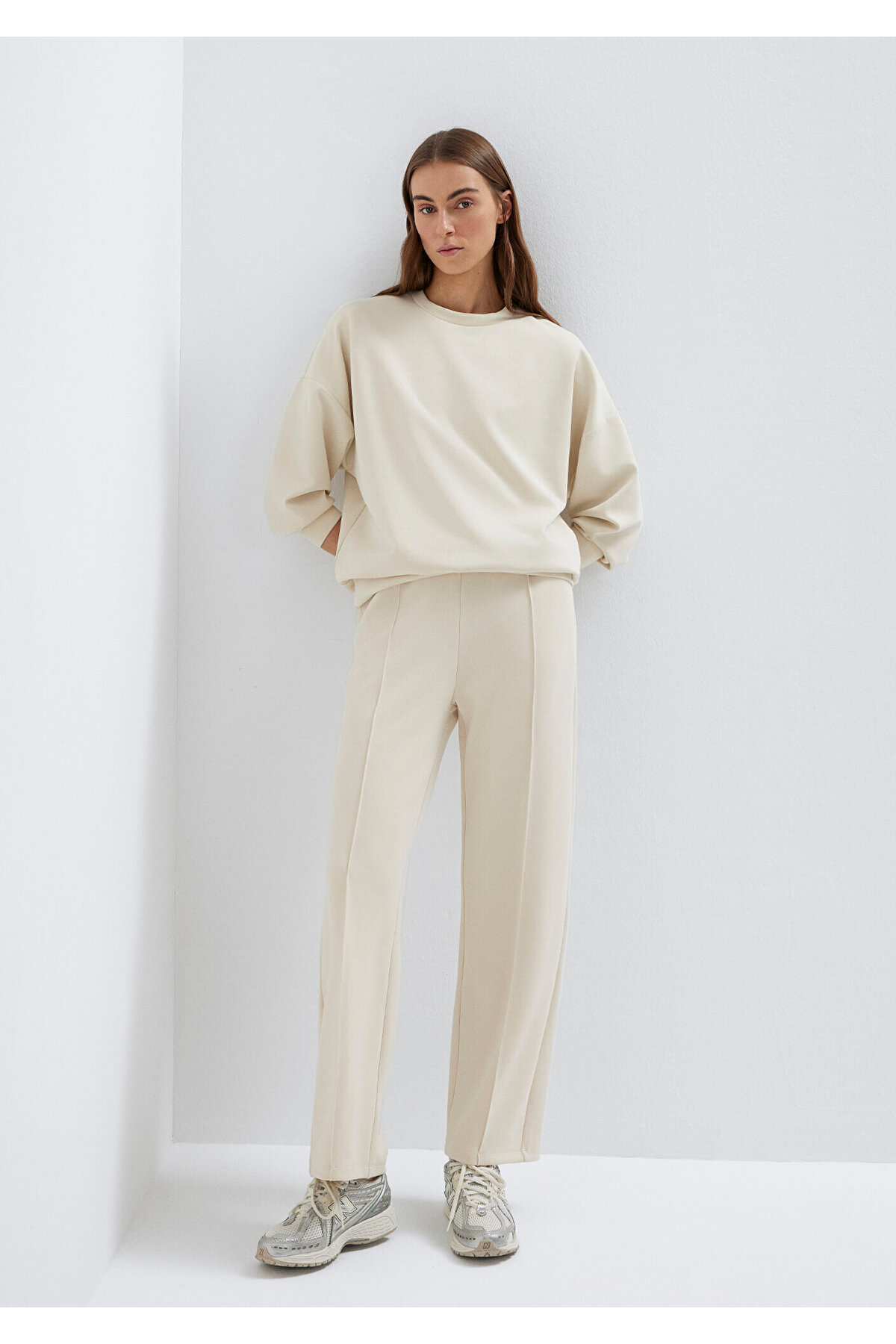 Sporty Lux Ekru (TENCEL™) Modal Karışımlı Eşofman Altı 1010634-70065