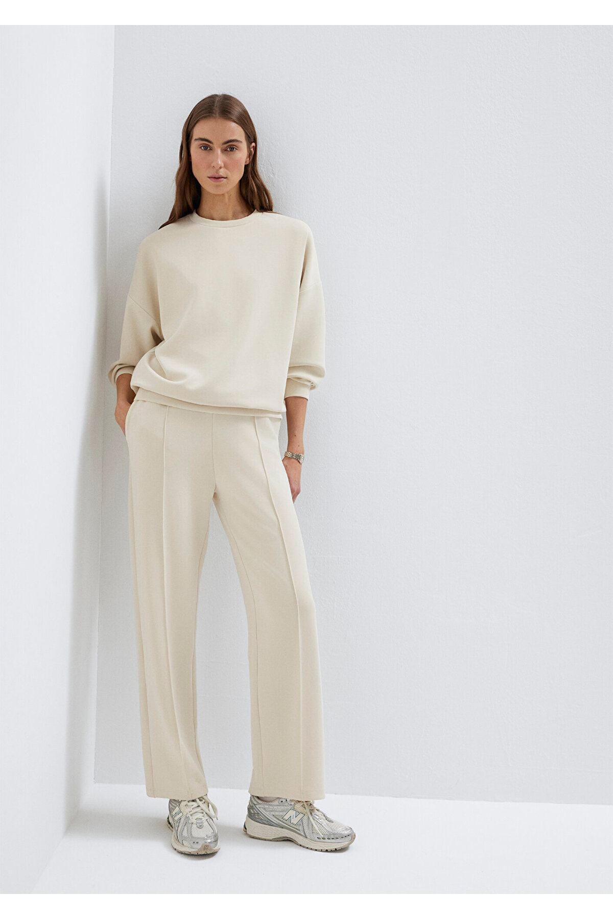 Sporty Lux Ekru (TENCEL™) Modal Karışımlı Eşofman Altı 1010634-70065