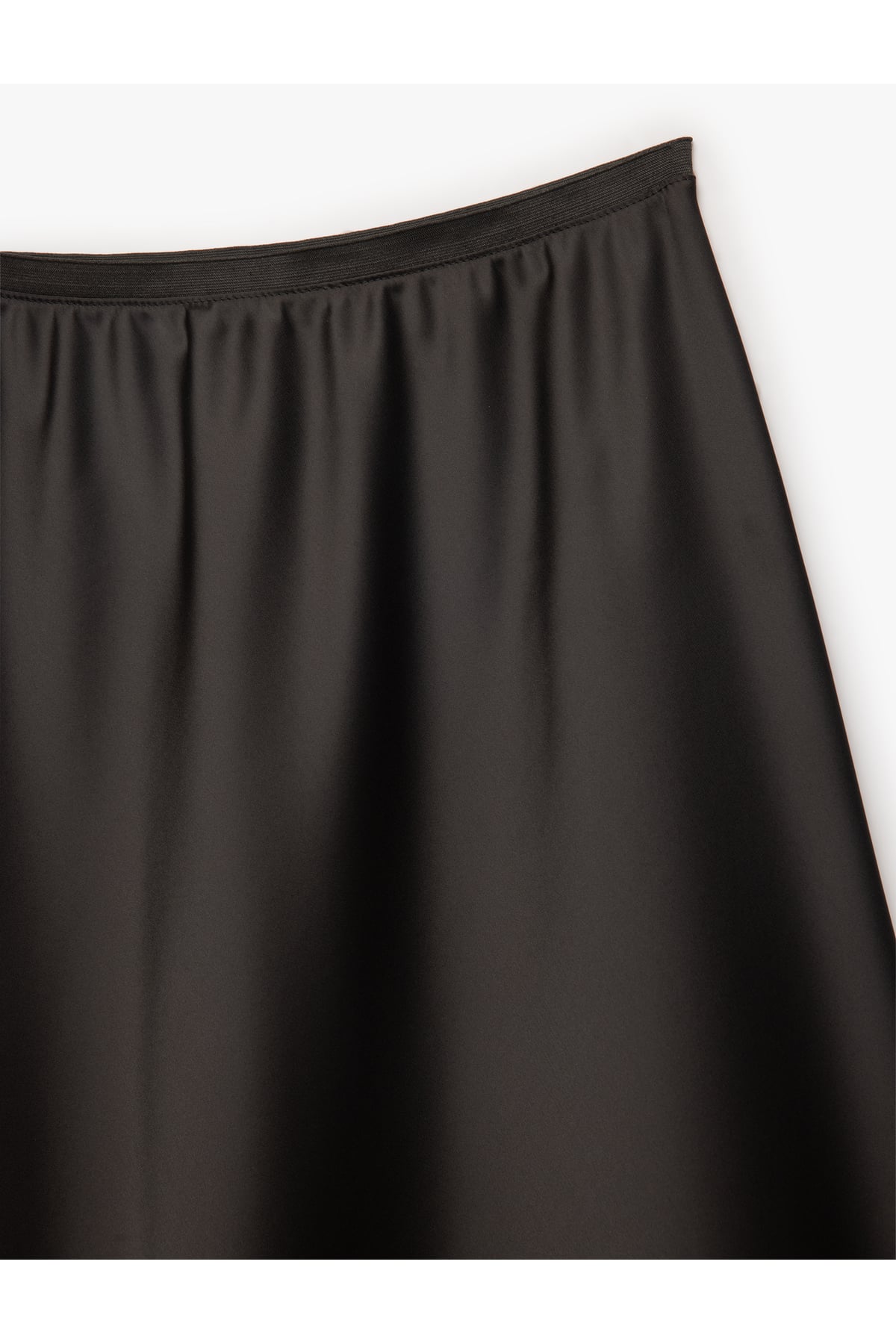 Standart Bel Regular Fit Saten Midi Etek