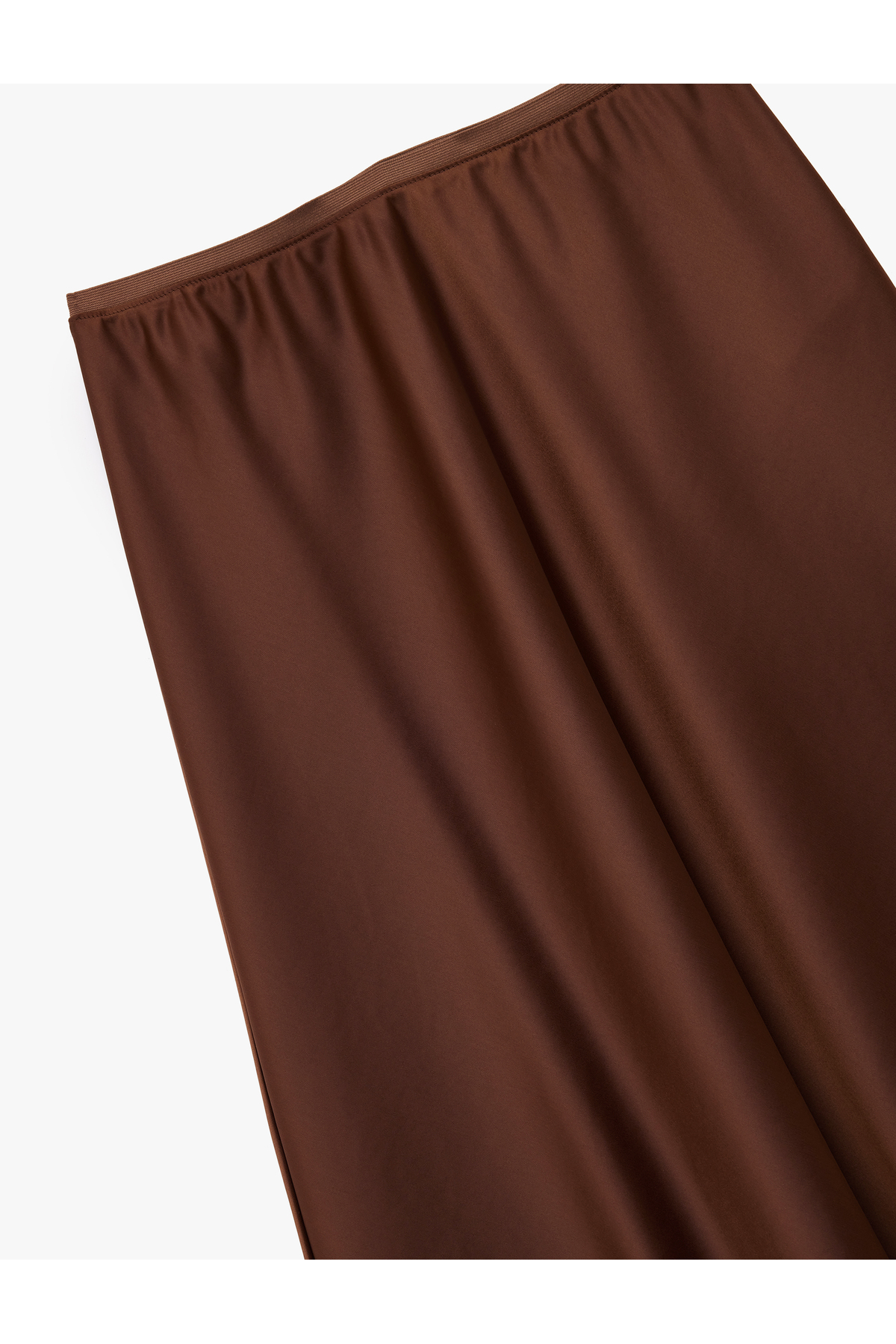 Standart Bel Regular Fit Saten Midi Etek