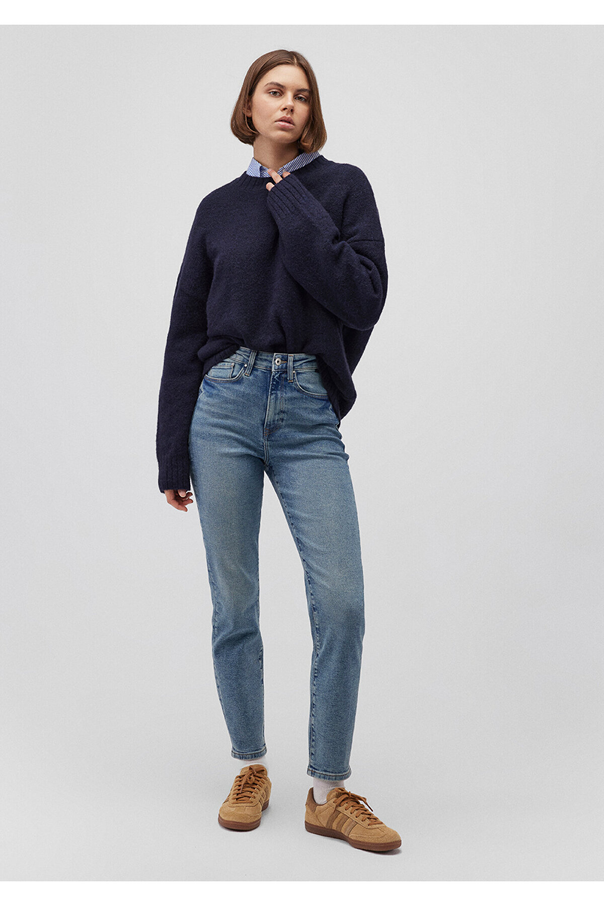 Star Gold Shape Puslu Indigo Mavisi Jean Pantolon 101077-87796