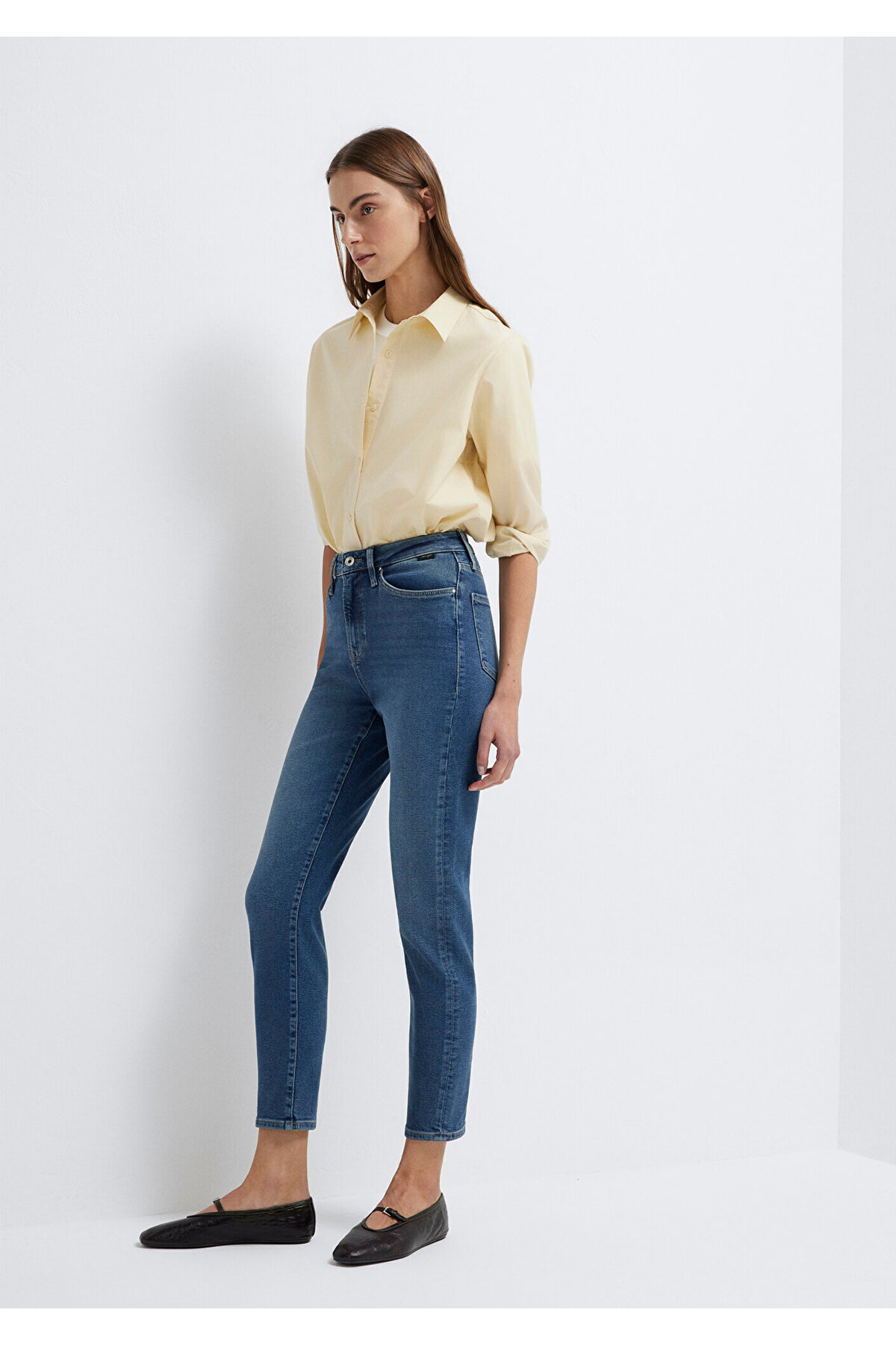 Star Gold Shape Puslu Koyu Jean Pantolon 101077-90534