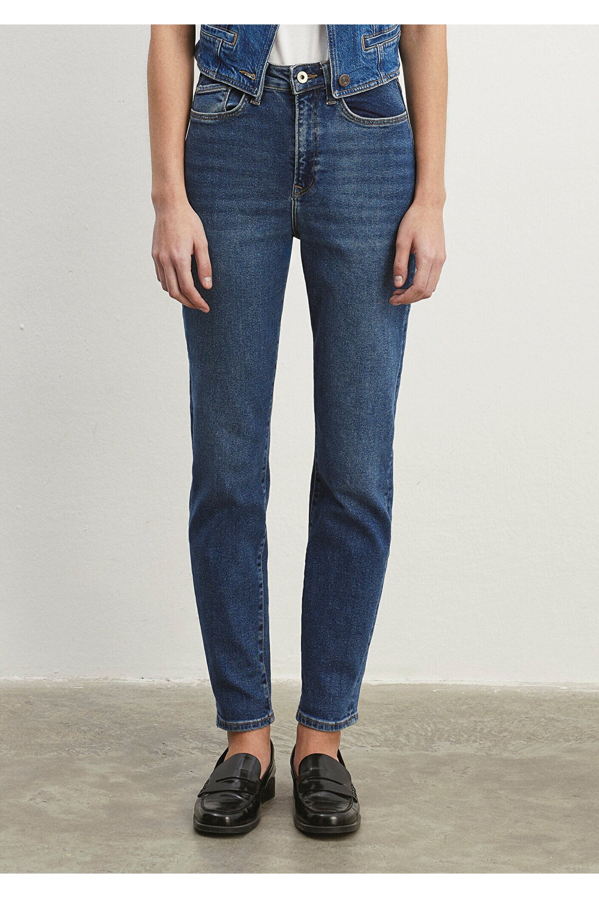 Star Gold Shape Vintage Indigo Mavisi Jean Pantolon 101077-85261