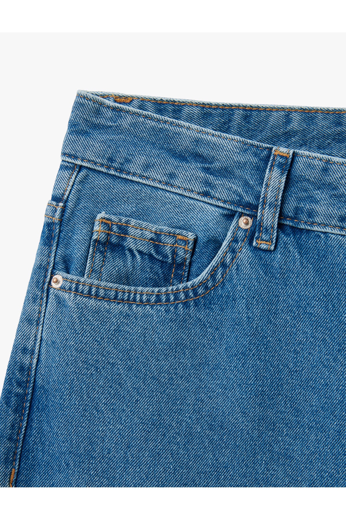 Straight Fit Düz Paça Cepli Denim Pantolon - Straight Fit Jeans