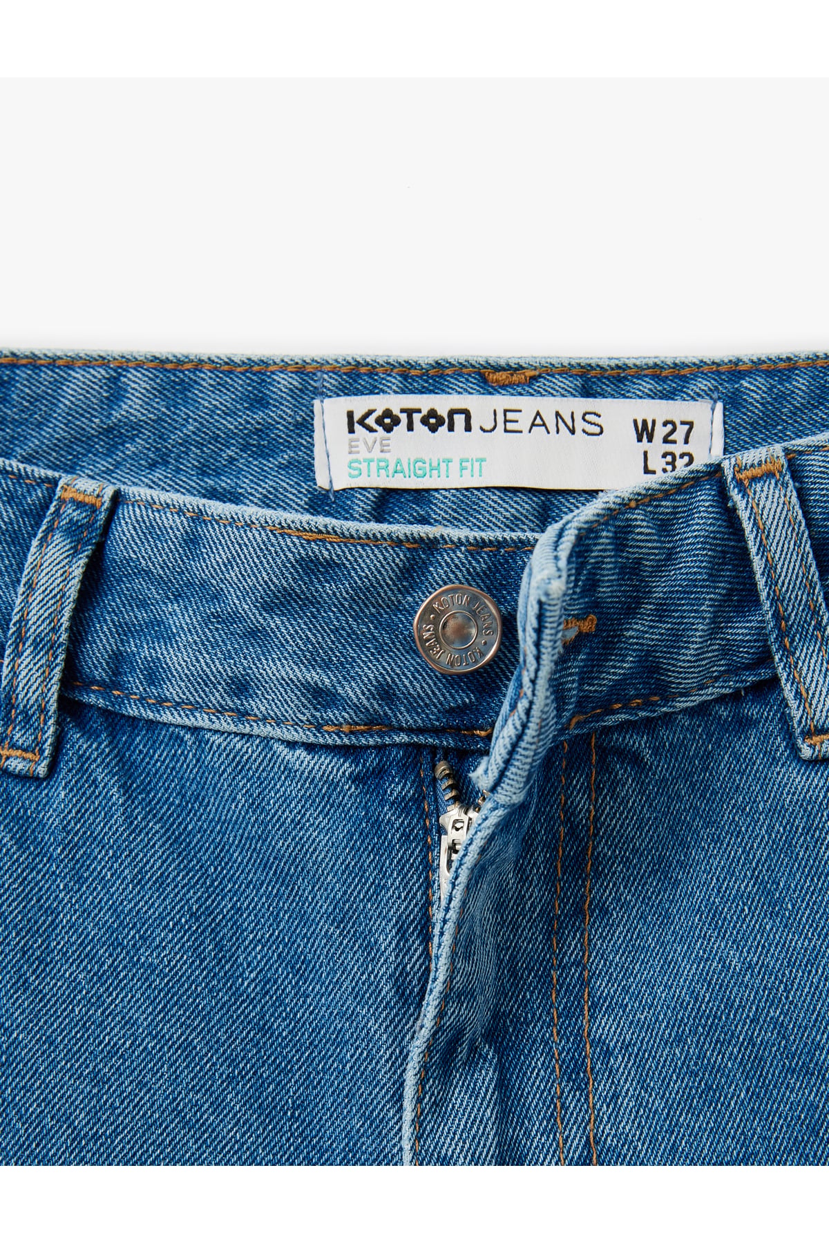 Straight Fit Düz Paça Cepli Denim Pantolon - Straight Fit Jeans