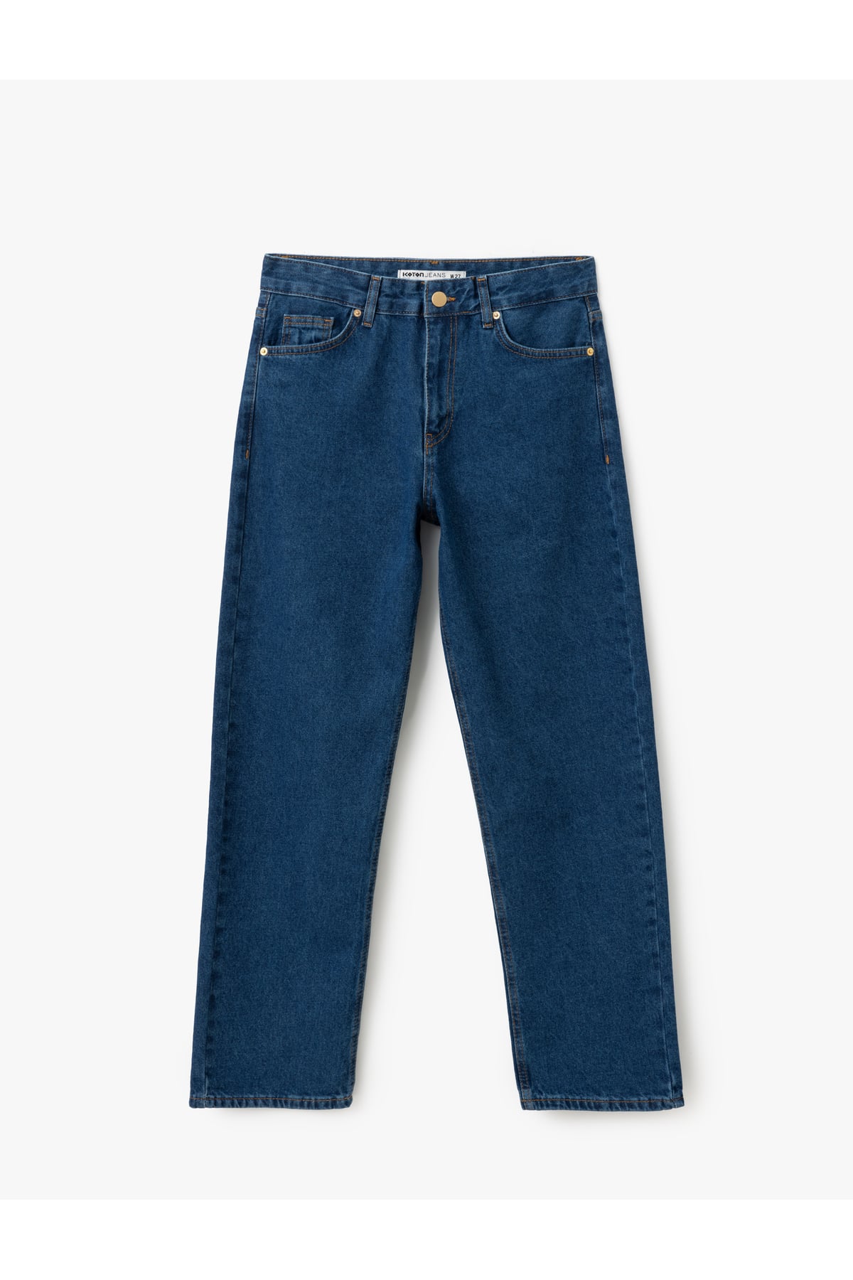 Straight Fit Düz Paça Cepli Denim Pantolon - Straight Fit Jeans