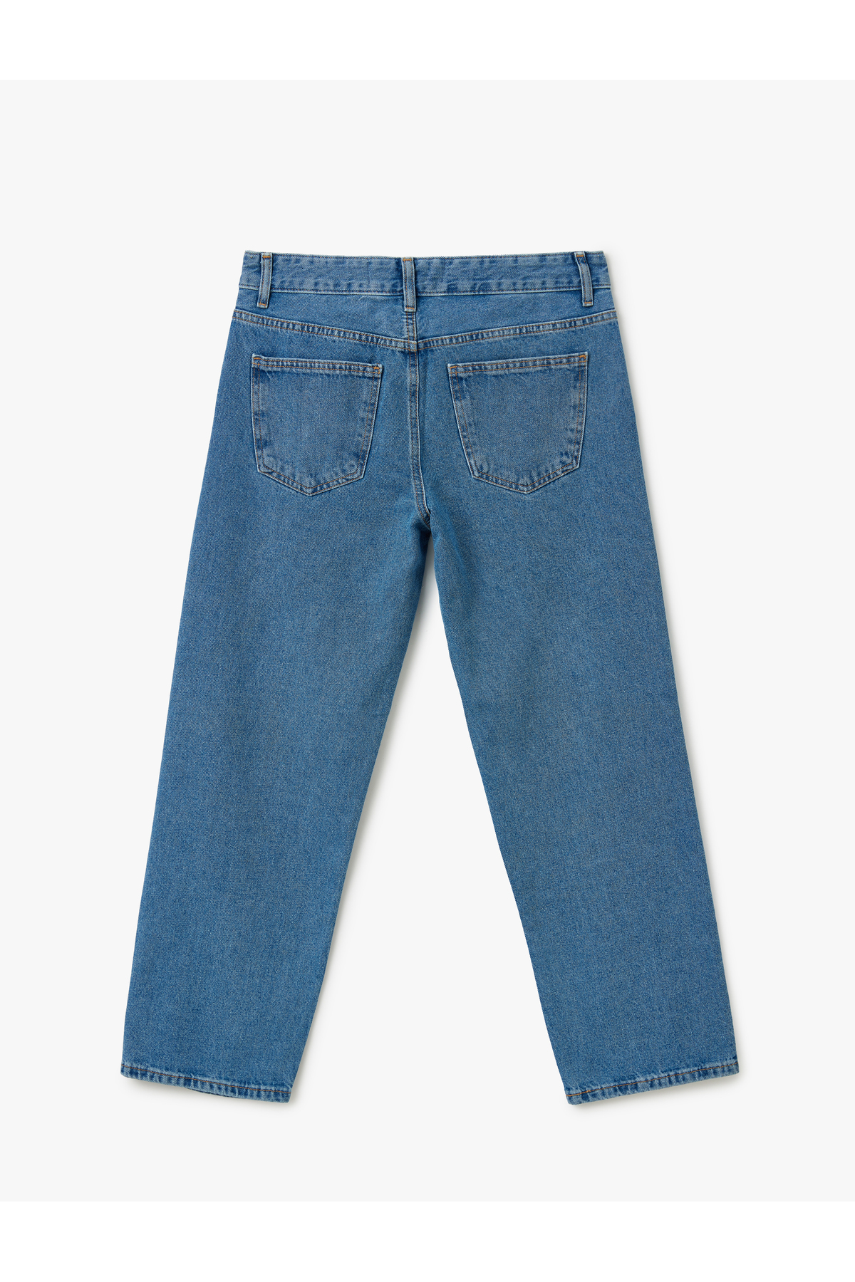 Straight Fit Düz Paça Cepli Denim Pantolon - Straight Fit Jeans