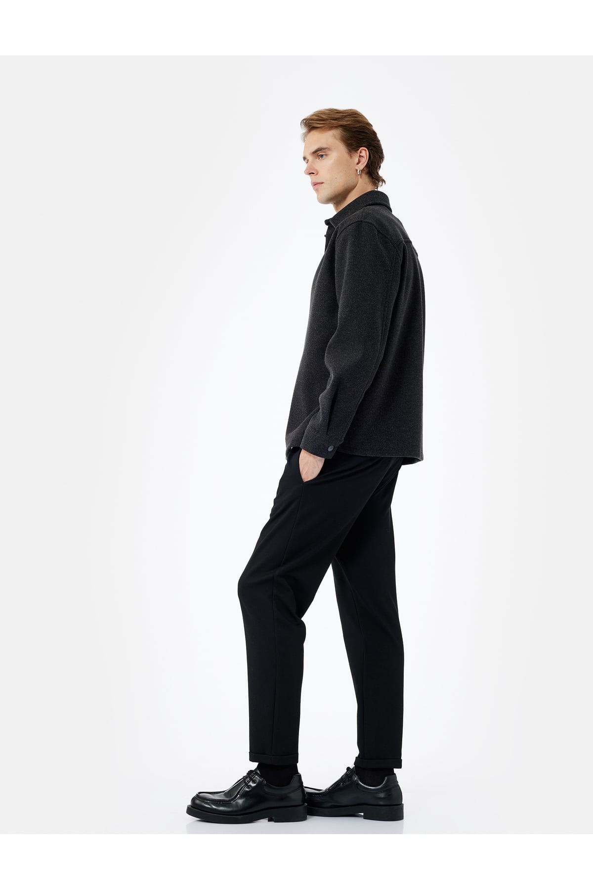 Straight Fit Pike Kumaş Cep Detaylı Rahat Kesim Beli Bağcıklı Pantolon