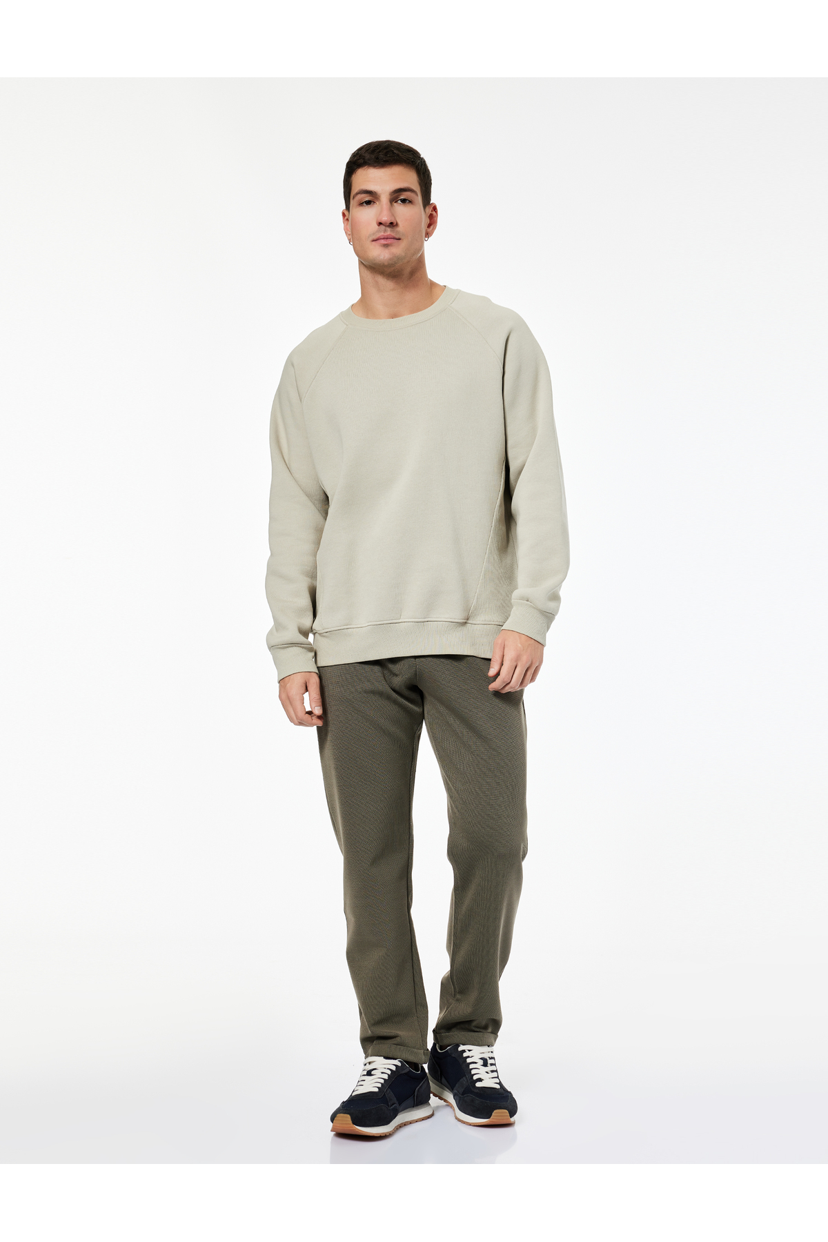 Straight Fit Pike Kumaş Cep Detaylı Rahat Kesim Beli Bağcıklı Pantolon