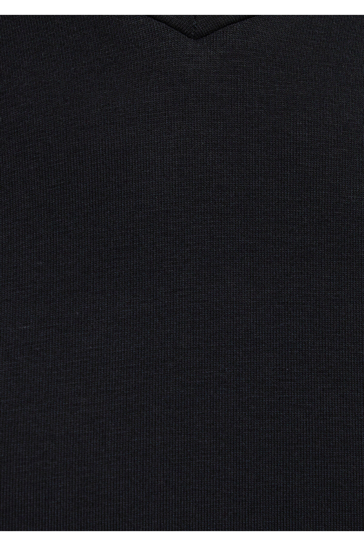 Stretch V Yaka Siyah Basic Tişört Fitted / Vücuda Oturan Kesim 061748-900