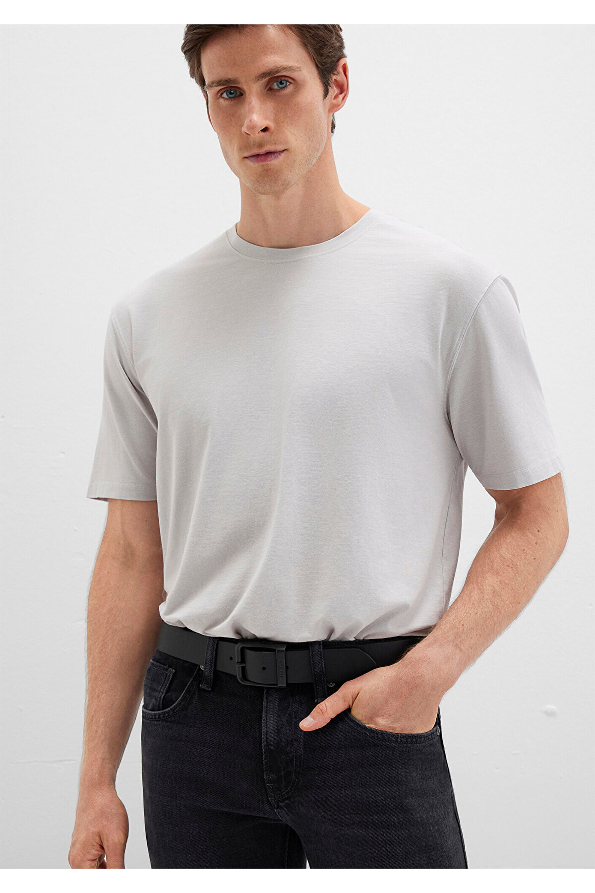 Suni Deri Kemer Siyah