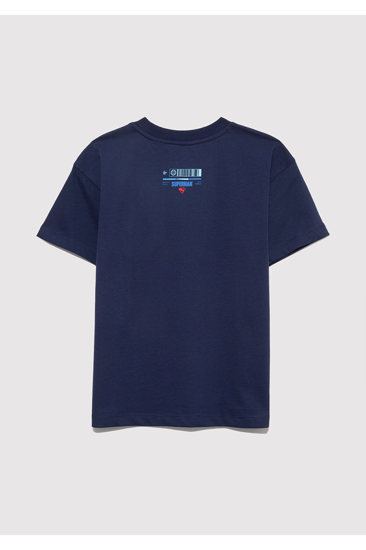 Superman Baskılı Lacivert Tişört Loose Fit / Bol Rahat Kesim 6610380-70720