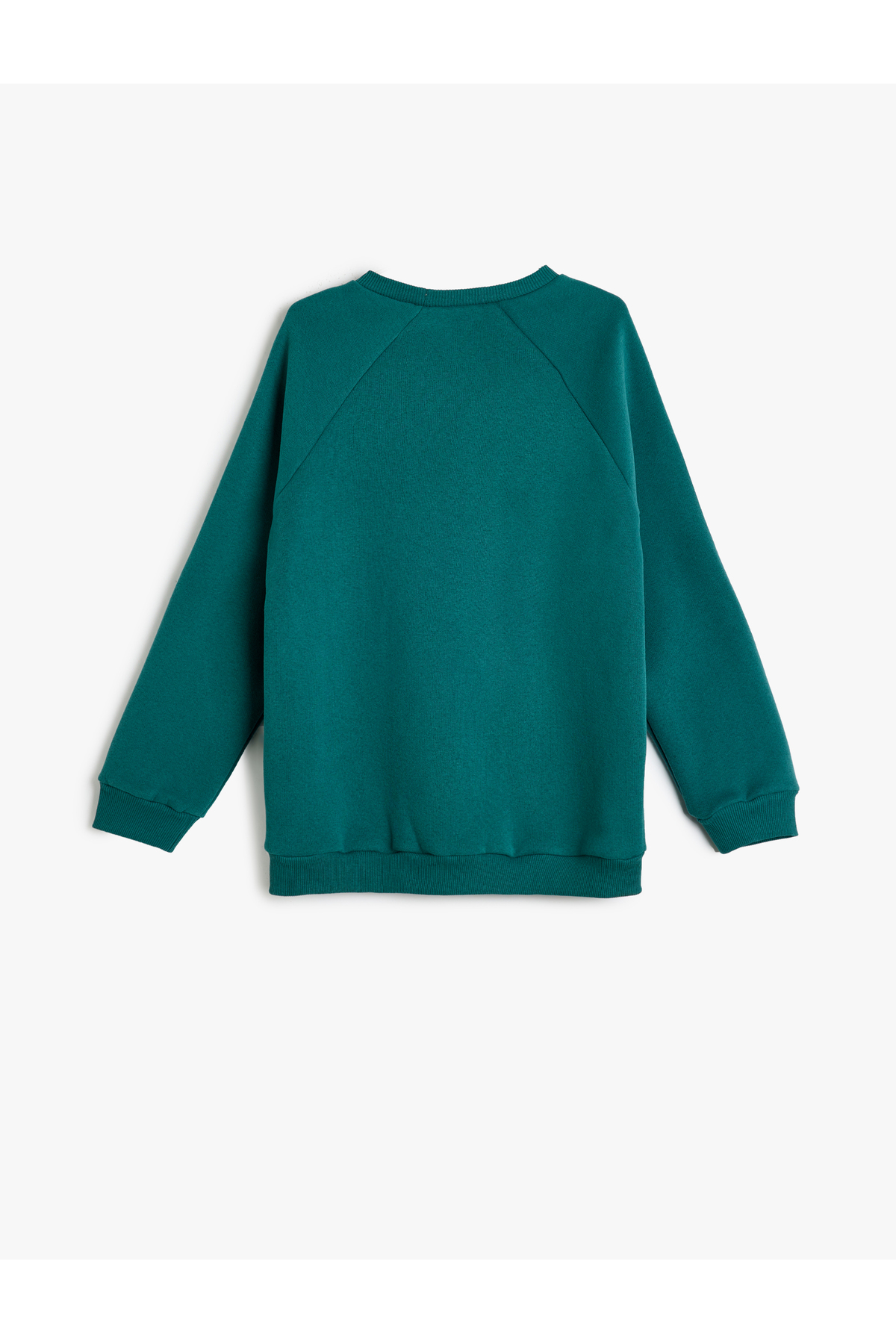 Sweatshirt Uzun Kollu Bisiklet Yaka Slogan Baskı Detaylı Şardonlu