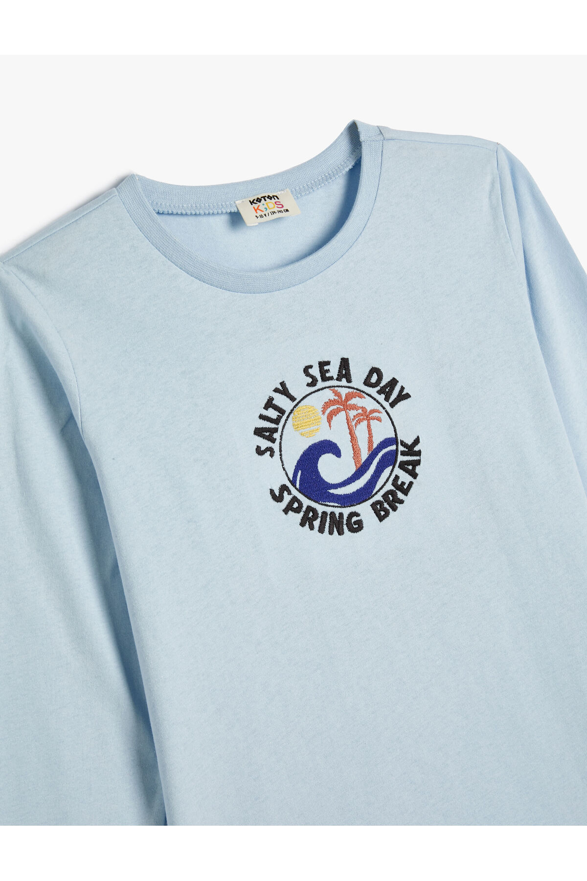 Sweatshirt Yaz Temalı Baskılı Uzun Kollu Bisiklet Yaka Pamuklu