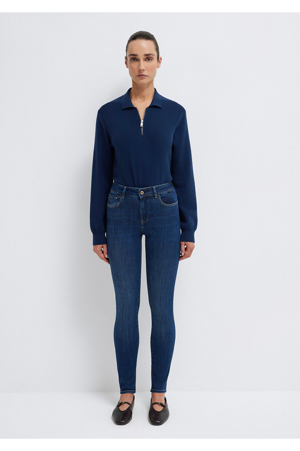 Tess Gold Premium Indigo Mavisi Jean Pantolon 100328-82232