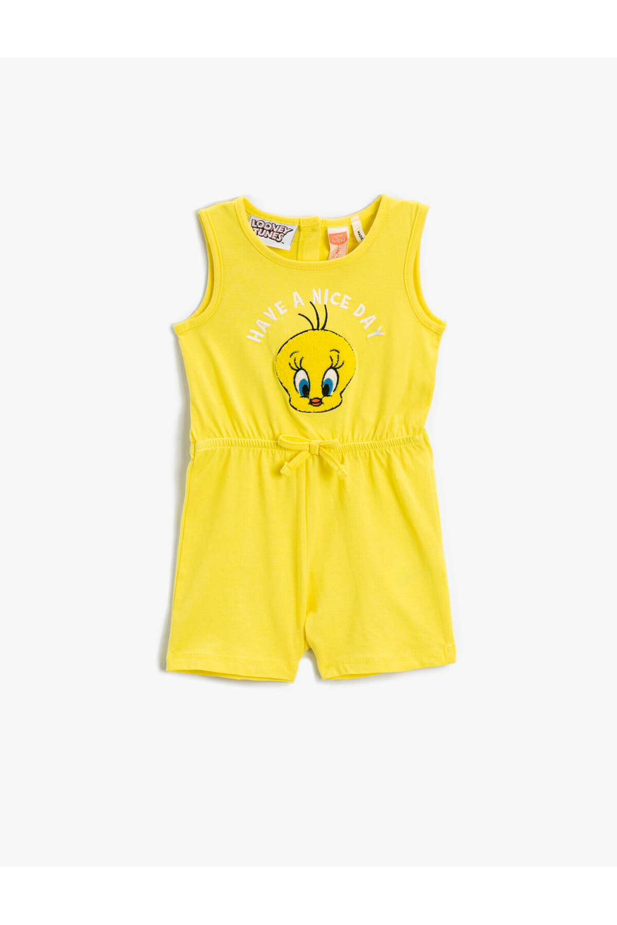 Tulum Pamuklu Tweety Baskılı Lisanslı Halter Yaka Kısa