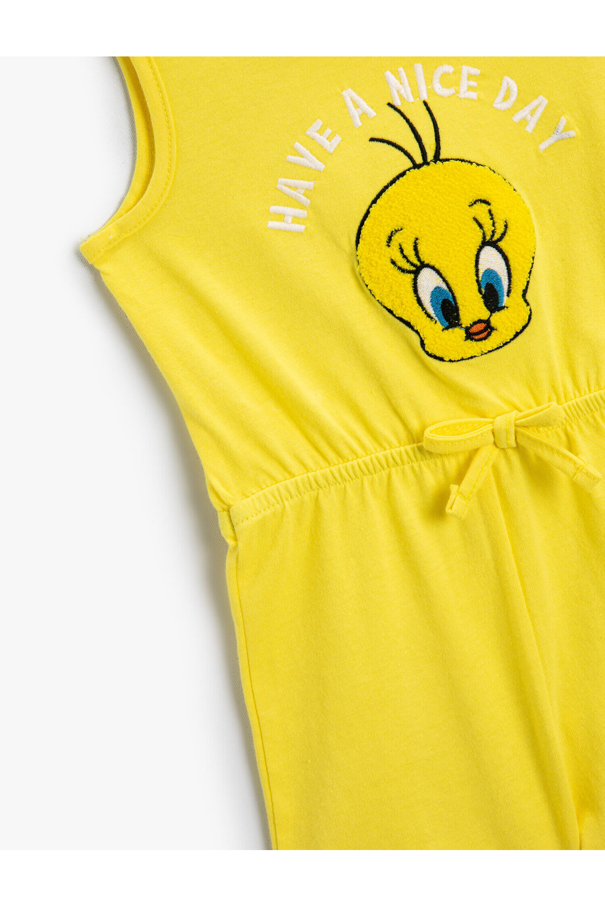 Tulum Pamuklu Tweety Baskılı Lisanslı Halter Yaka Kısa