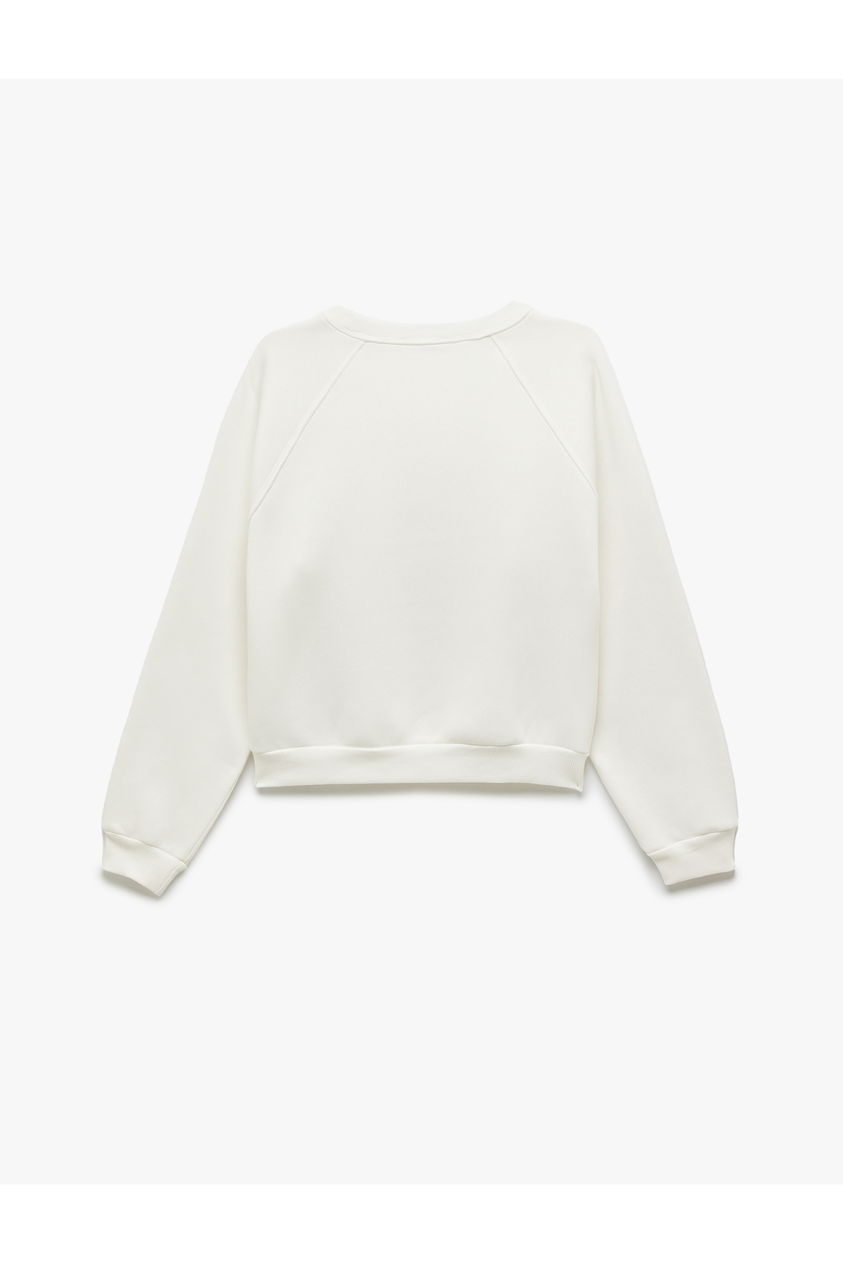 Üç İplik Şardonlu Dikiş Detaylı Bisiklet Yaka Oversize Sweatshirt