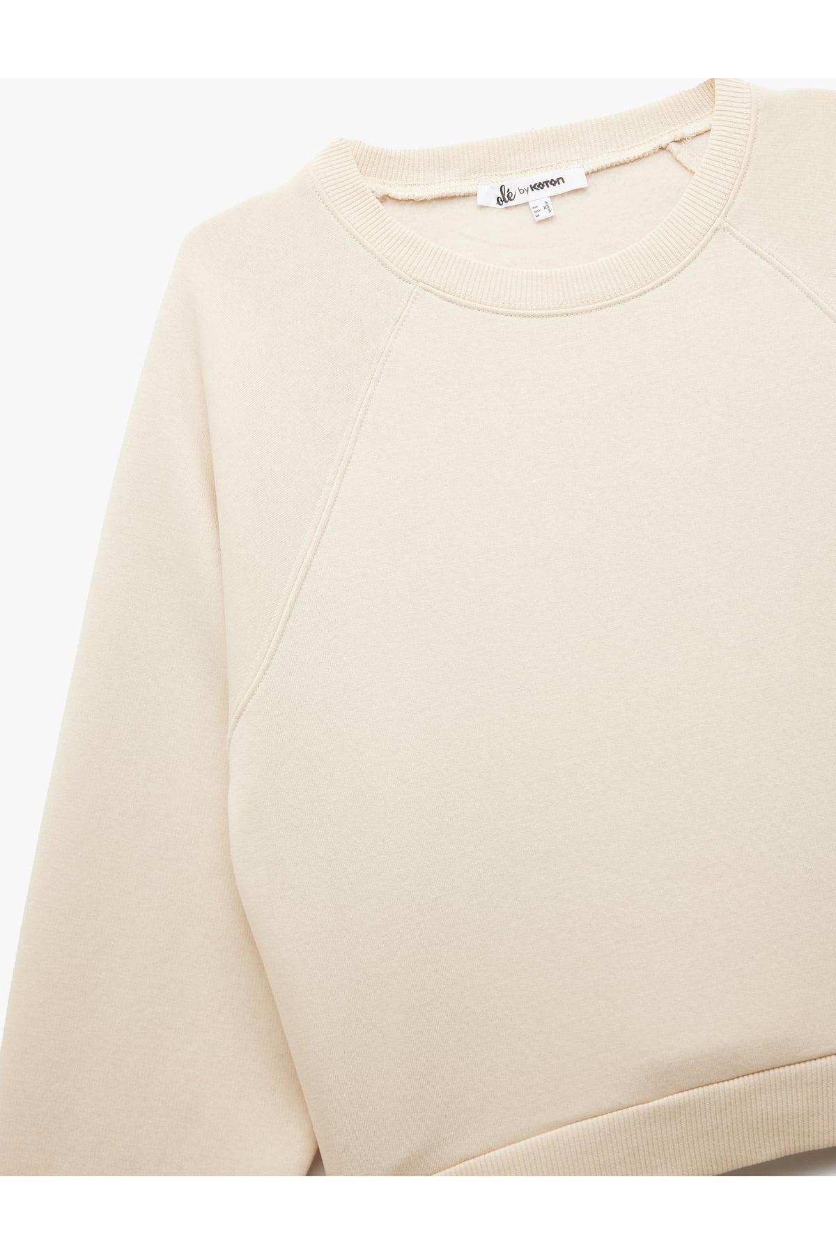 Üç İplik Şardonlu Dikiş Detaylı Bisiklet Yaka Oversize Sweatshirt