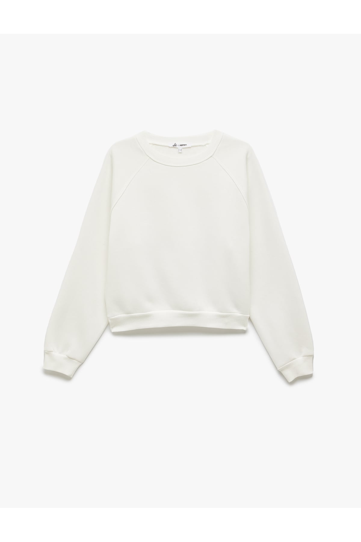 Üç İplik Şardonlu Dikiş Detaylı Bisiklet Yaka Oversize Sweatshirt