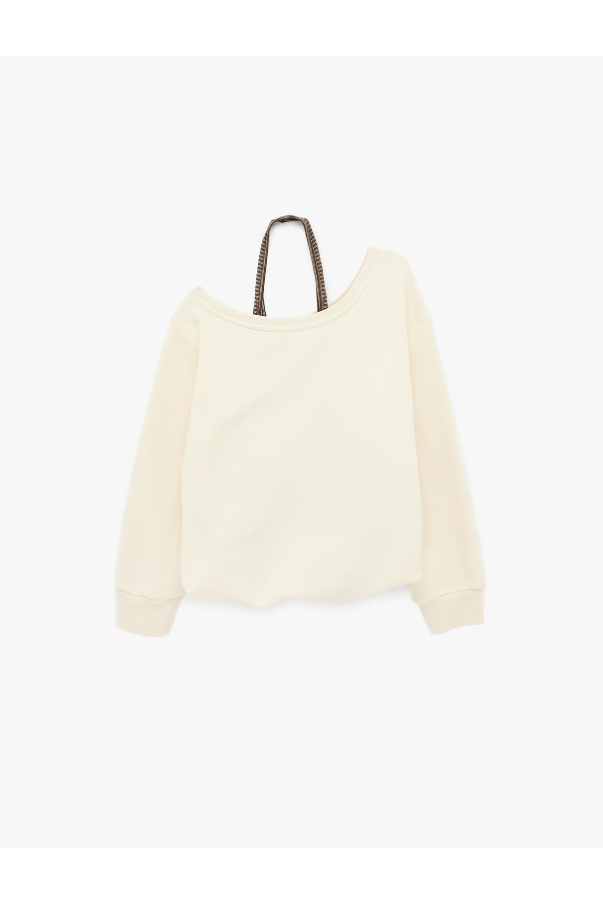 Üç İplik Şardonlu Uzun Kollu Baskılı Halter Yaka Sweatshirt