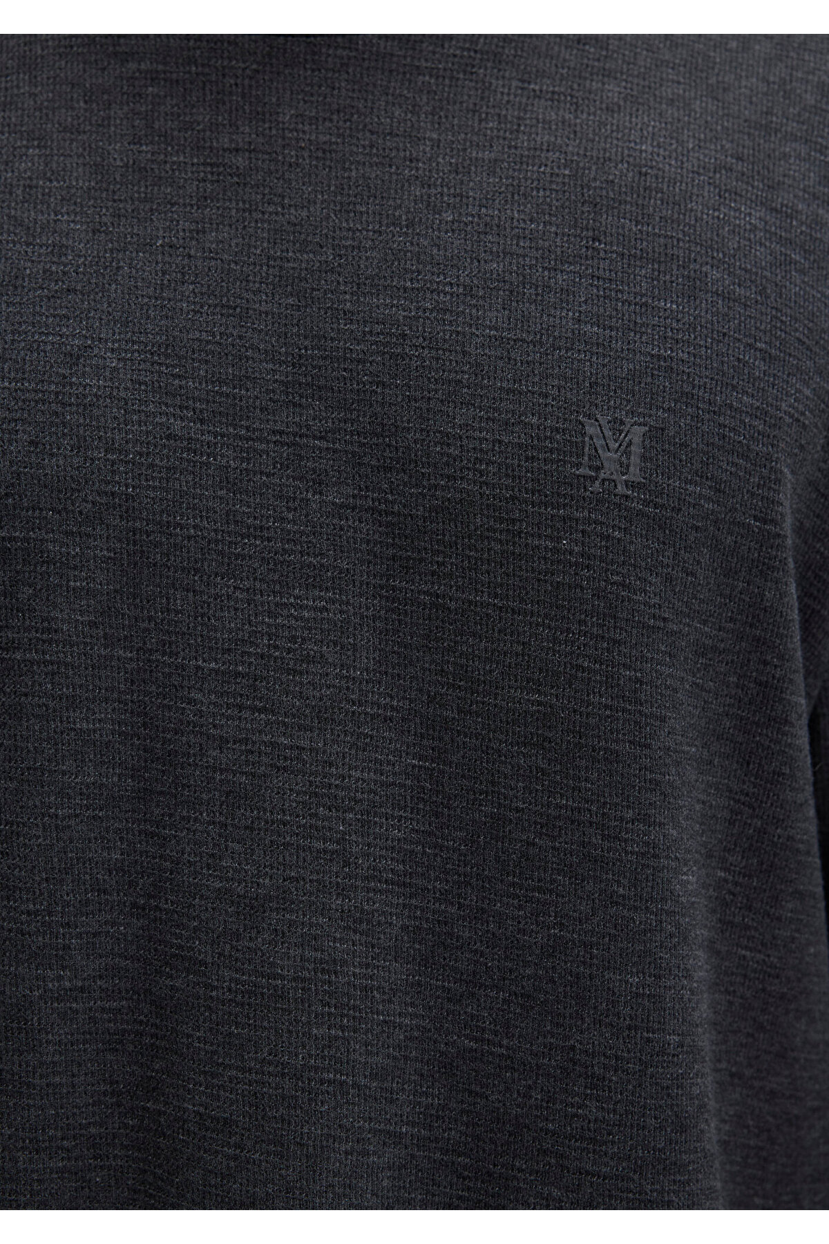 Uzun Kollu Antrasit Basic Tişört Slim Fit / Dar Kesim 065755-29758