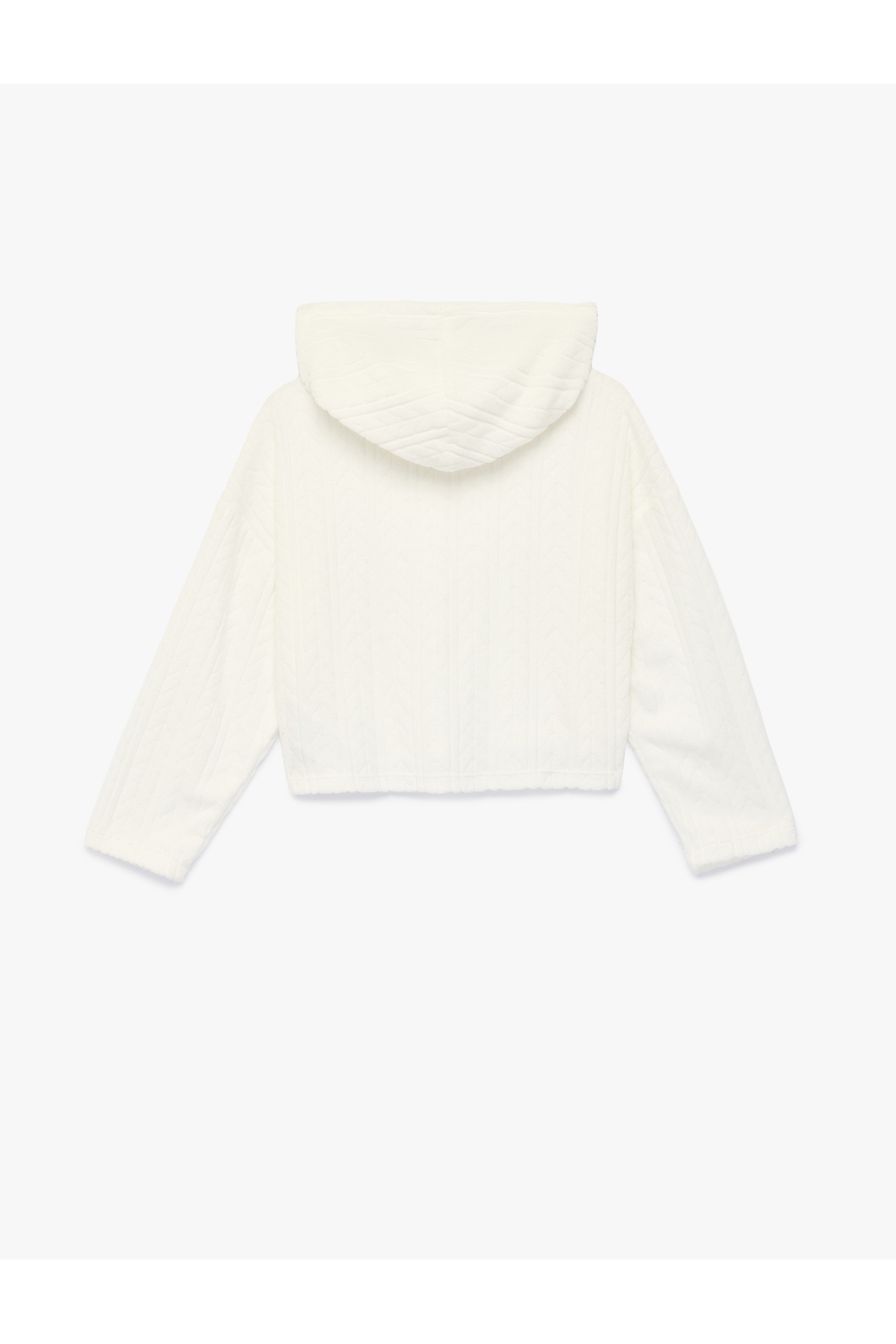 Uzun Kollu Basic Kapşonlu Sweatshirt