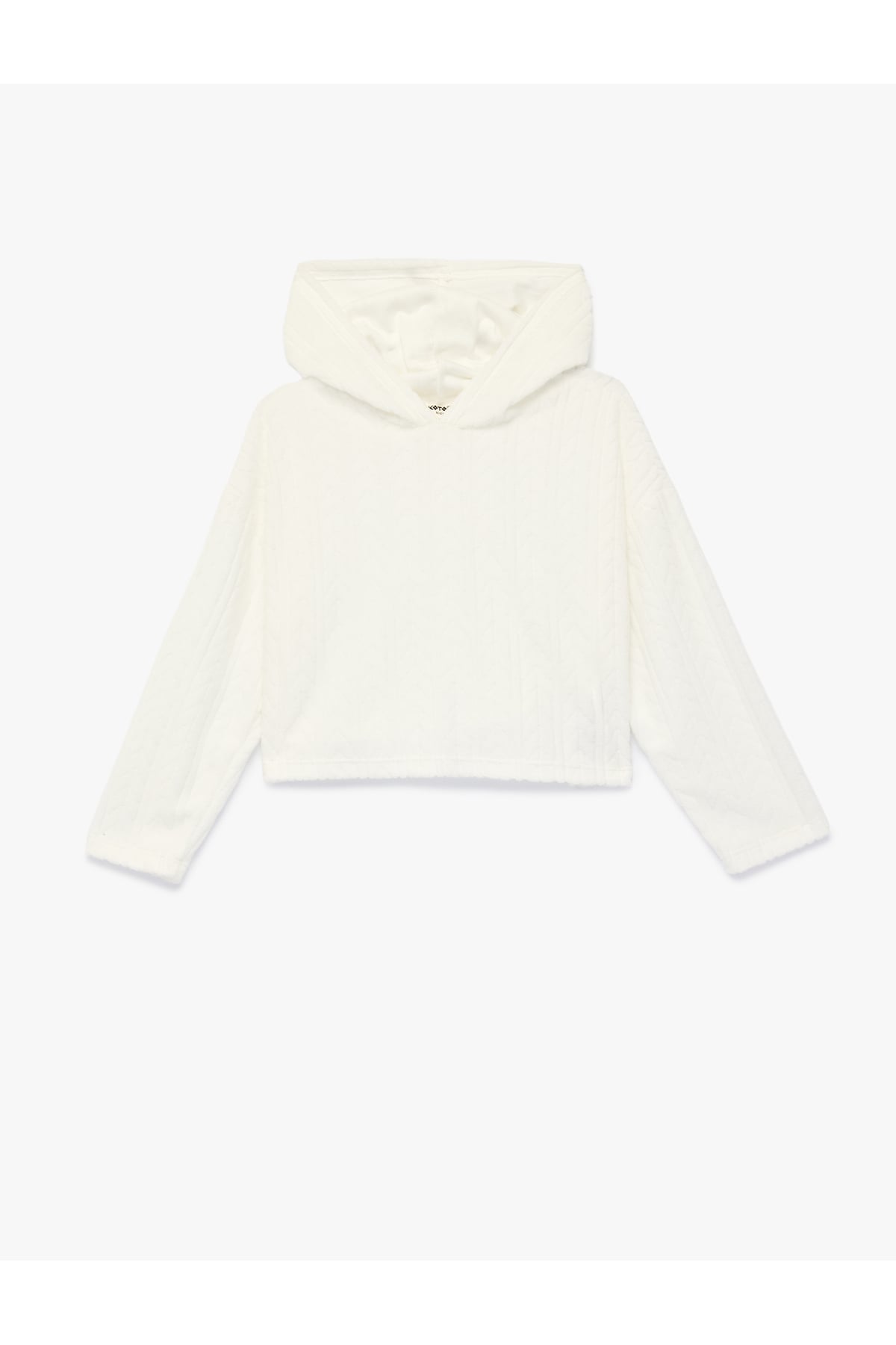 Uzun Kollu Basic Kapşonlu Sweatshirt