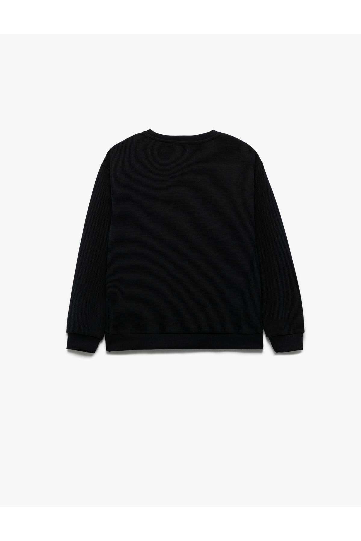 Uzun Kollu Bisiklet Yaka Basic Sweatshirt