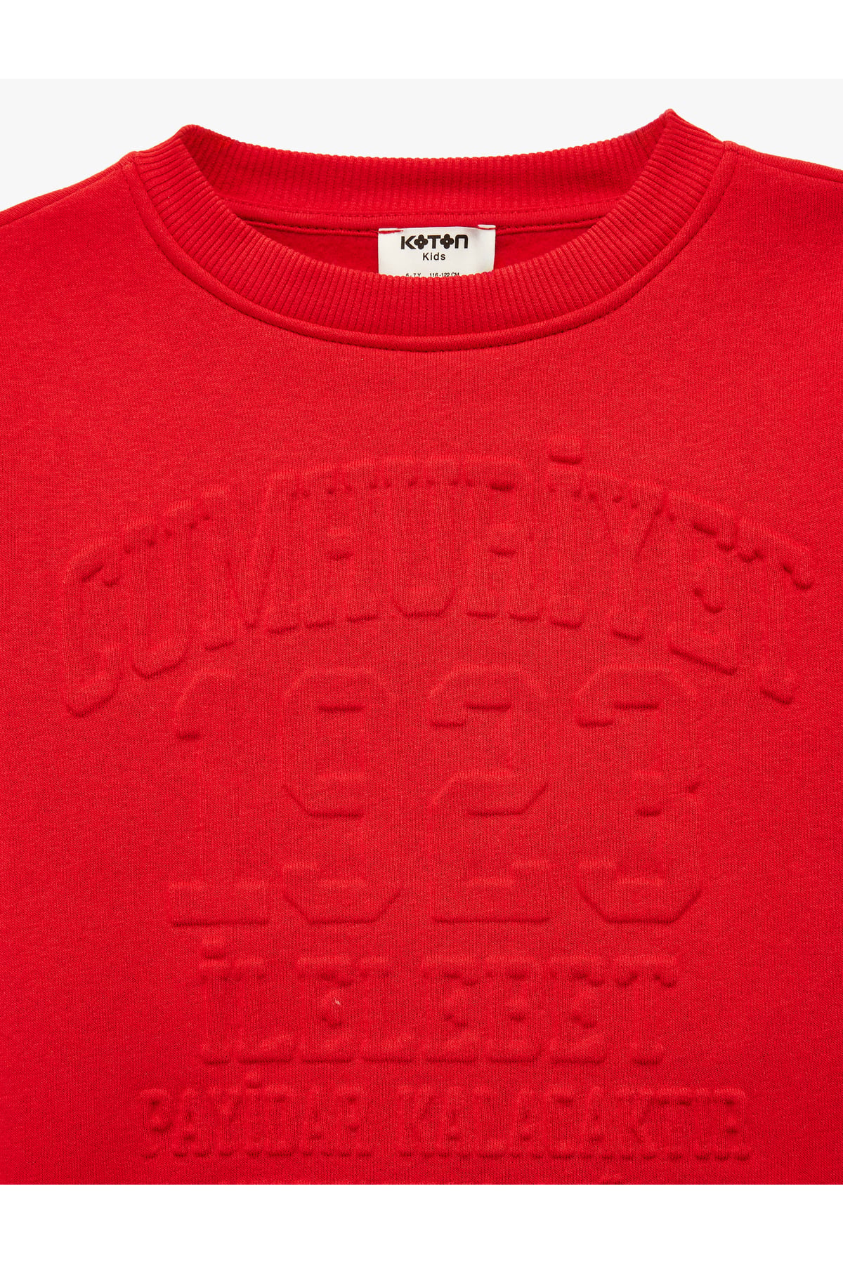 Uzun Kollu Bisiklet Yaka Cumhuriyet Baskılı Şardonlu Sweatshirt