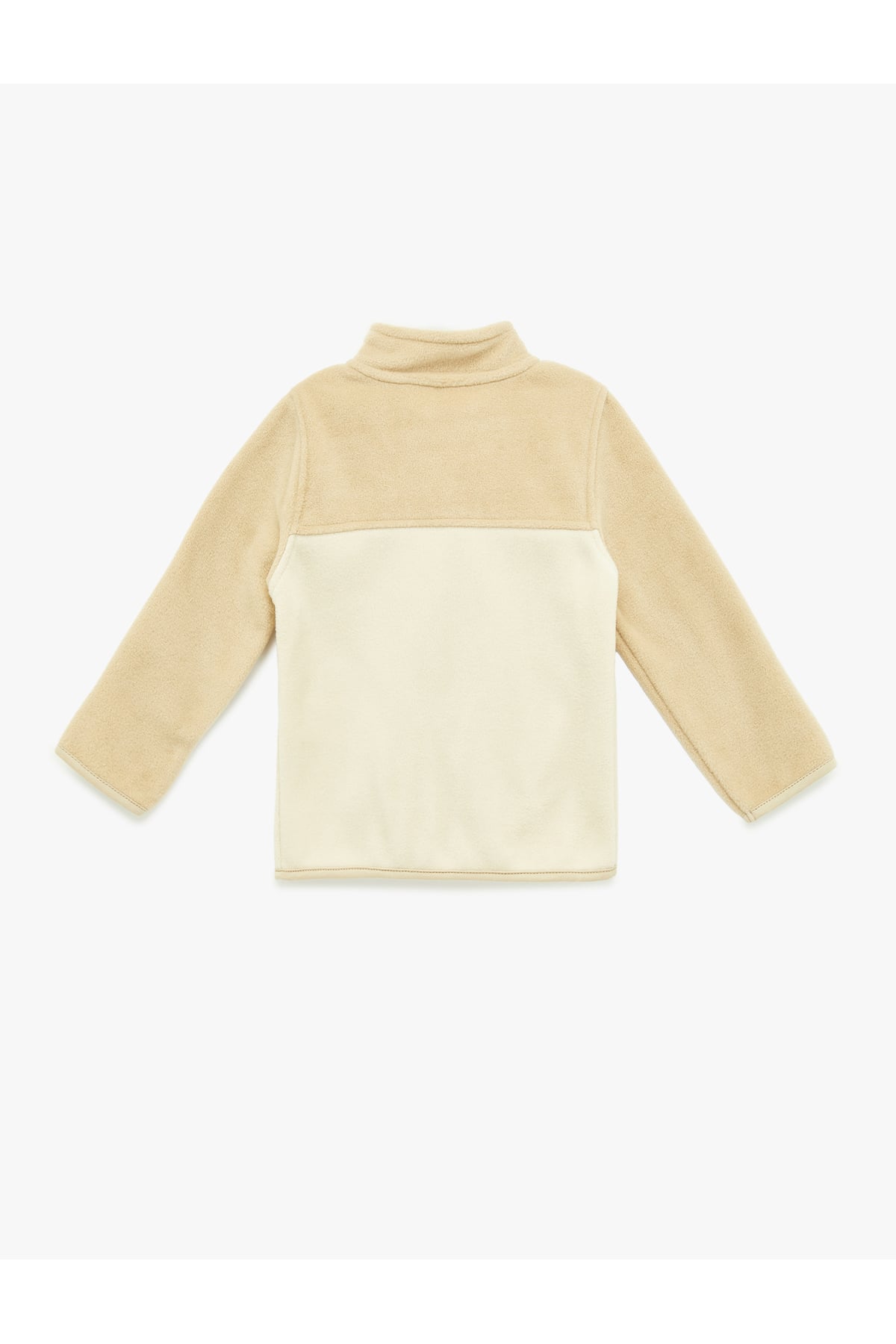 Uzun Kollu Dik Yaka Fermuarlı Polar Sweatshirt