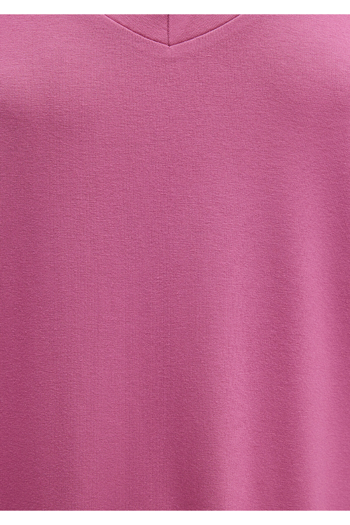 V Yaka Pembe Basic Viskoz Tişört Regular Fit / Normal Kesim 167714-70955