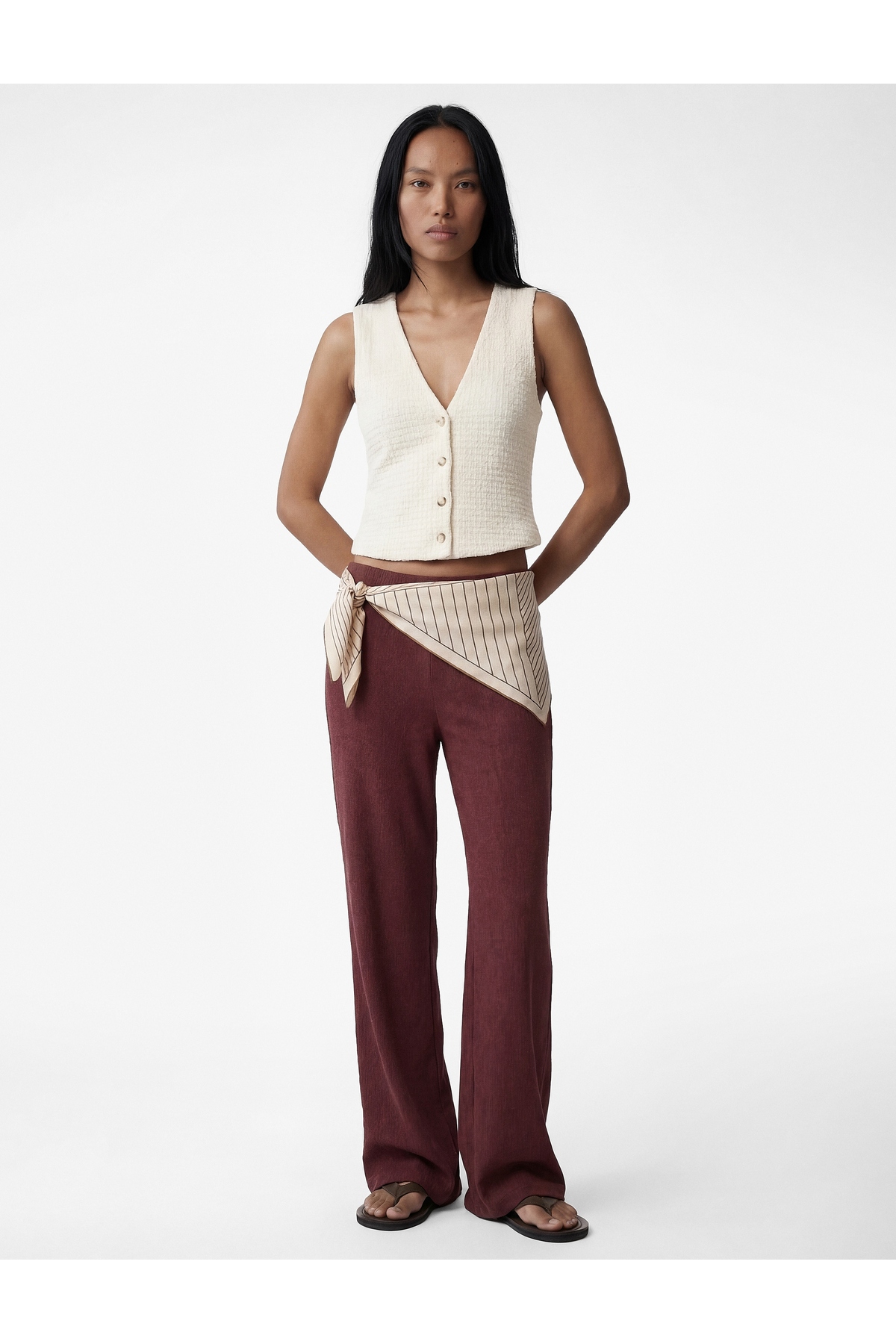 Viskon Karışımlı Klasik Kesim Slim Fit Pantolon