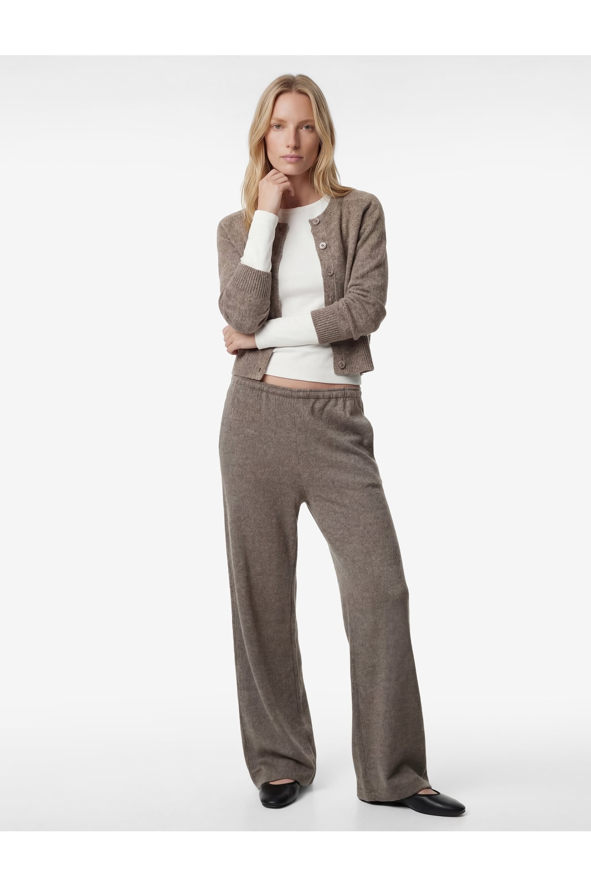 X Şahika Ercümen - Loose Fit Cepli Geniş Paça Palazzo Pantolon