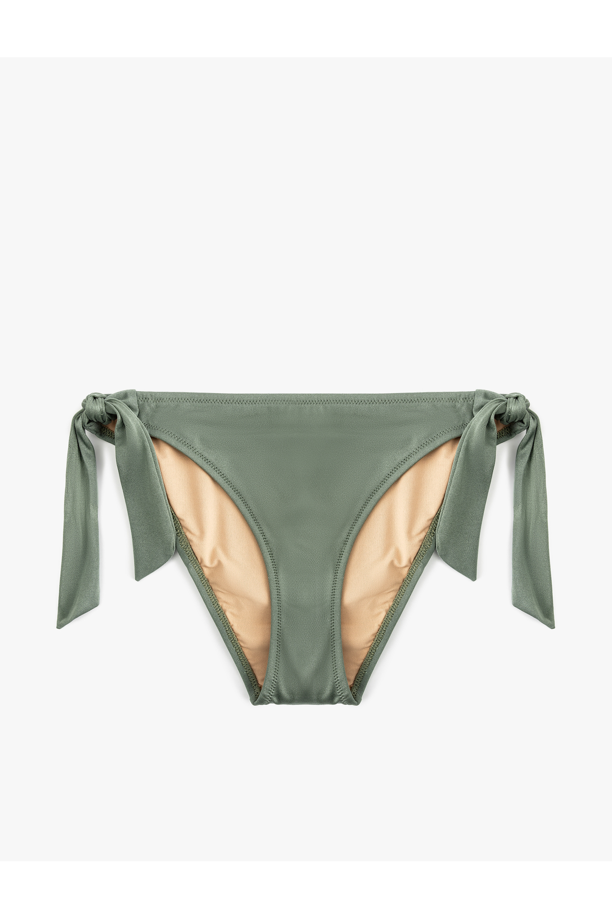 Yanları Bağlama Detaylı Parlak Bikini Altı