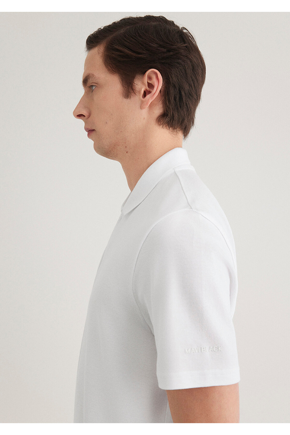 Yarı Fermuarlı Beyaz Polo Tişört Regular Fit / Normal Kesim 0612525-620