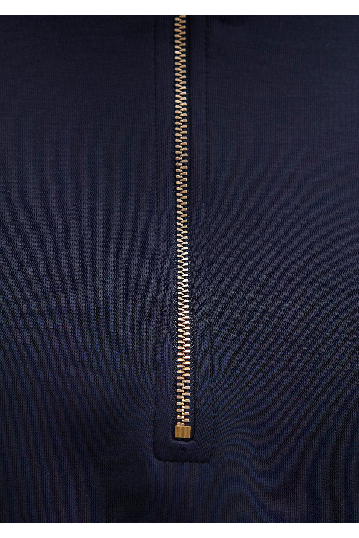 Yarı Fermuarlı Lacivert Sweatshirt 1S10357-82318