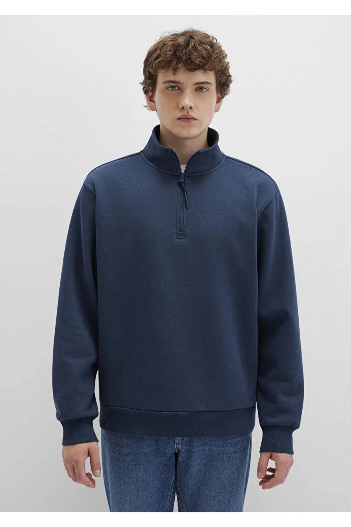 Yarım Fermuarlı Erkek Sweat M0S10278-70490